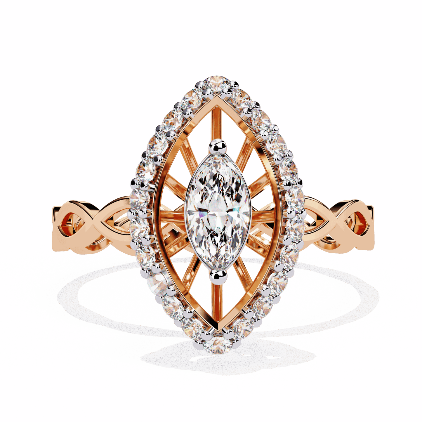 0.5 Carat Marquise Refined Everyday Look Ring in Moissanite | House of Estara