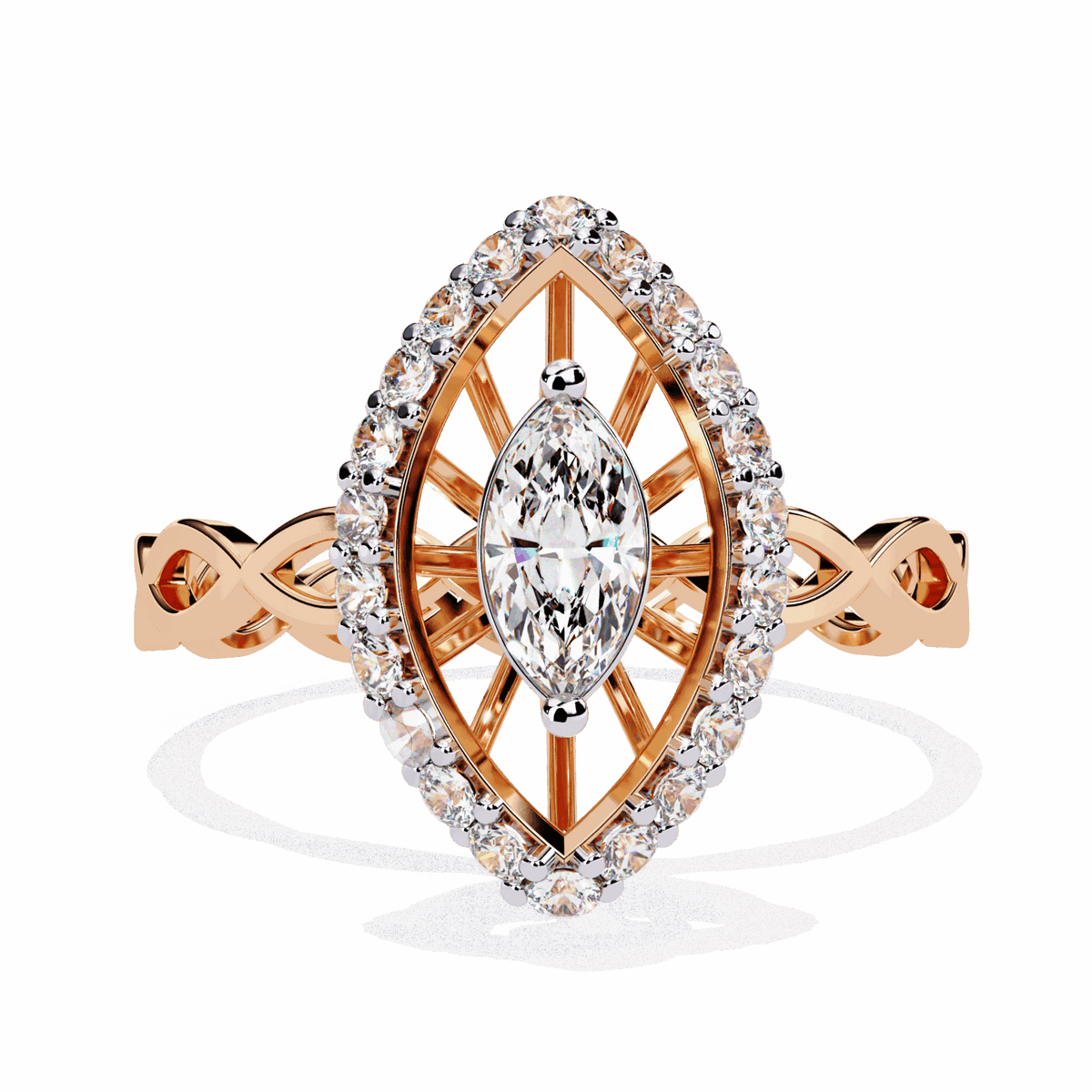 0.5 Carat Marquise Refined Everyday Look Ring in Moissanite | House of Estara