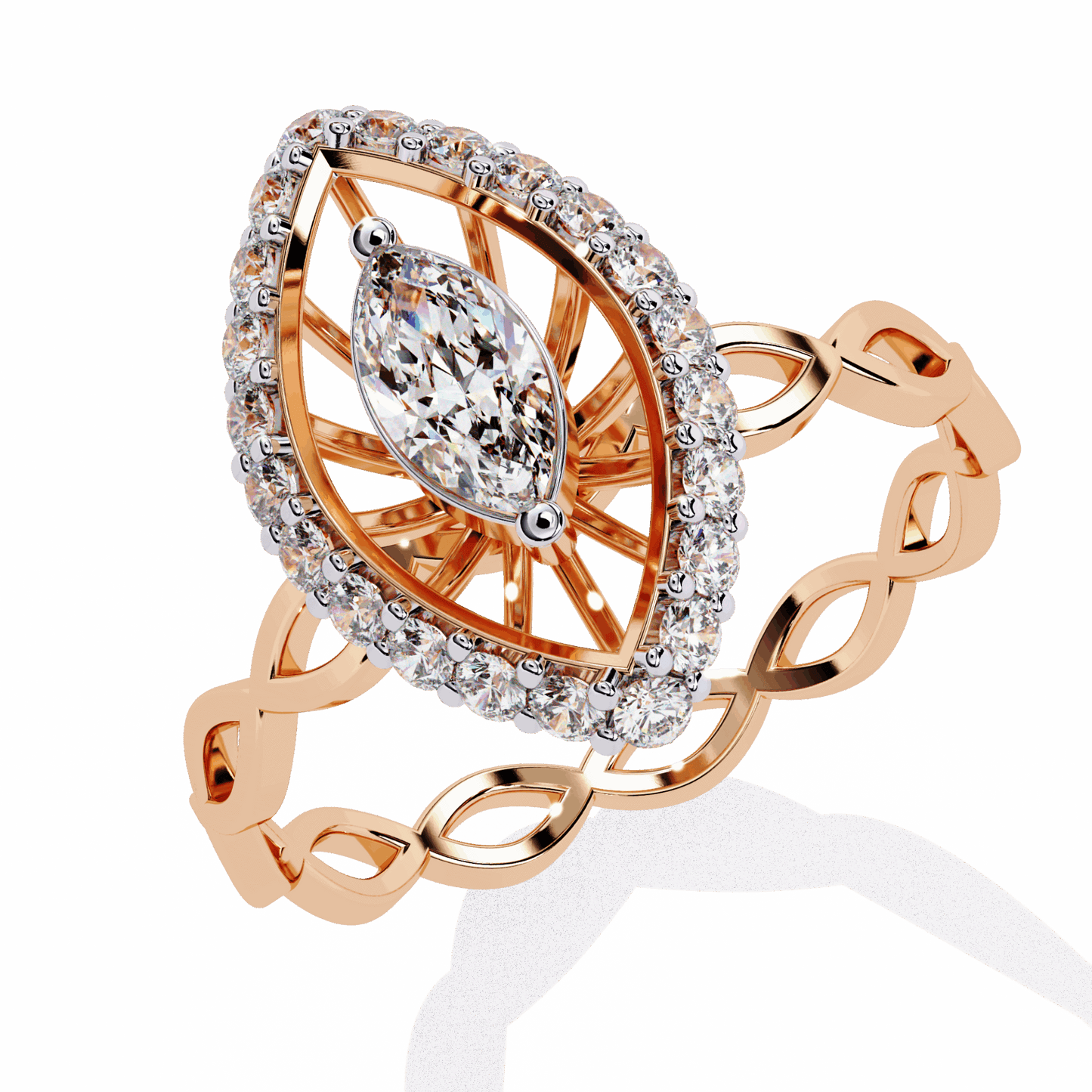 0.5 Carat Marquise Refined Everyday Look Ring in Moissanite | House of Estara