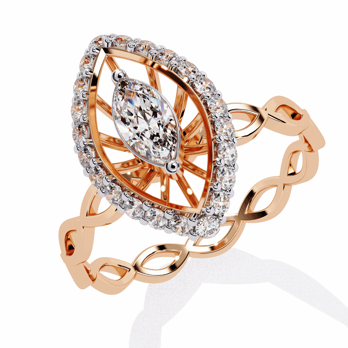0.5 Carat Marquise Refined Everyday Look Ring in Moissanite | House of Estara