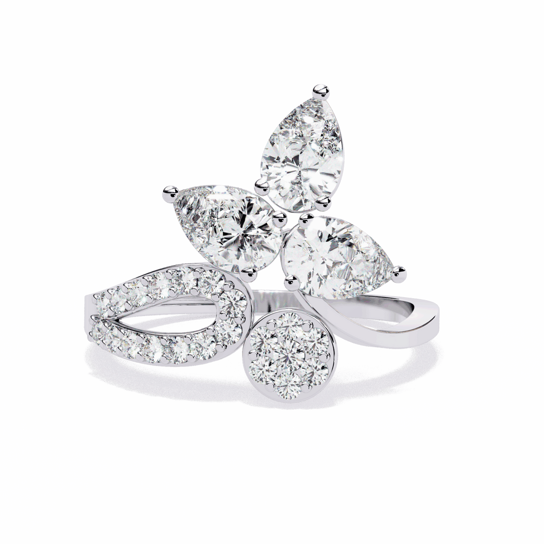 1.25 Carat Pear Day and Night Ring in Moissanite | House of Estara