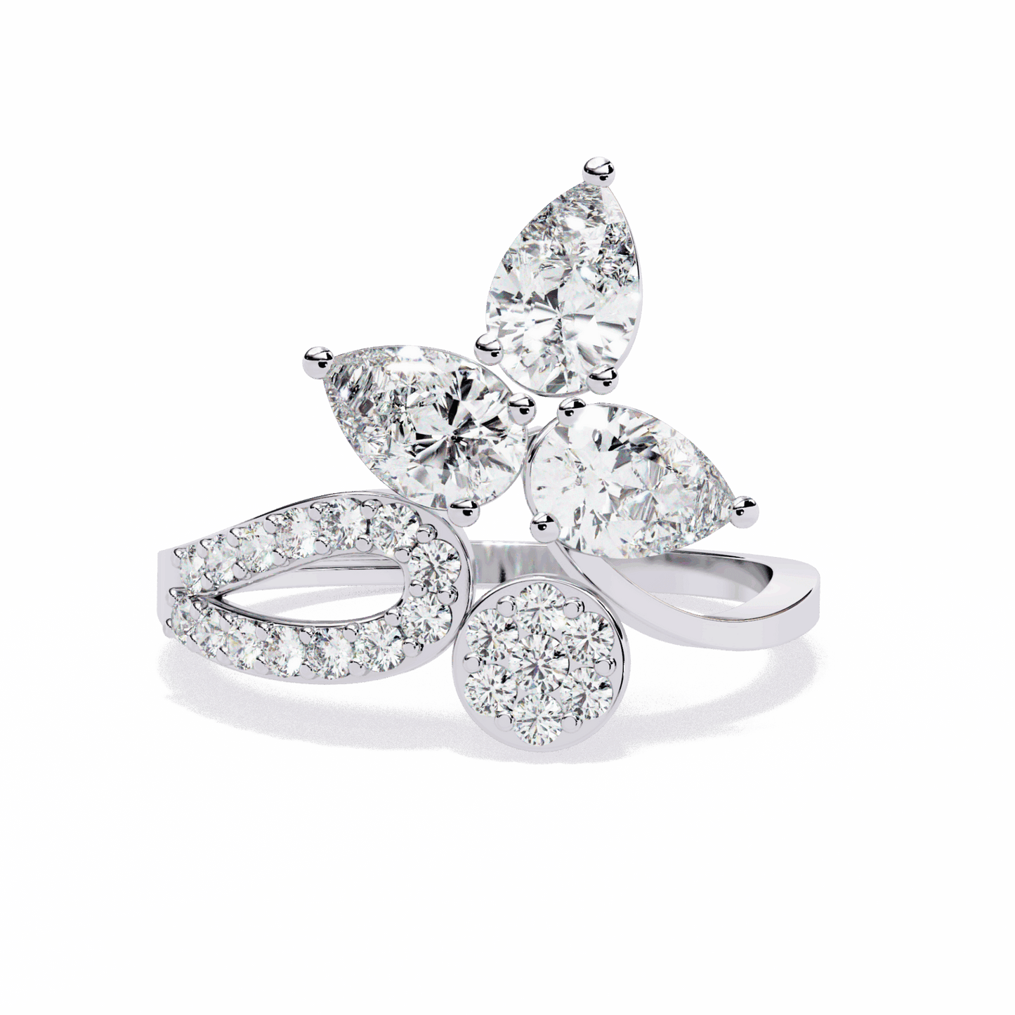 1.25 Carat Pear Day and Night Ring in Moissanite | House of Estara