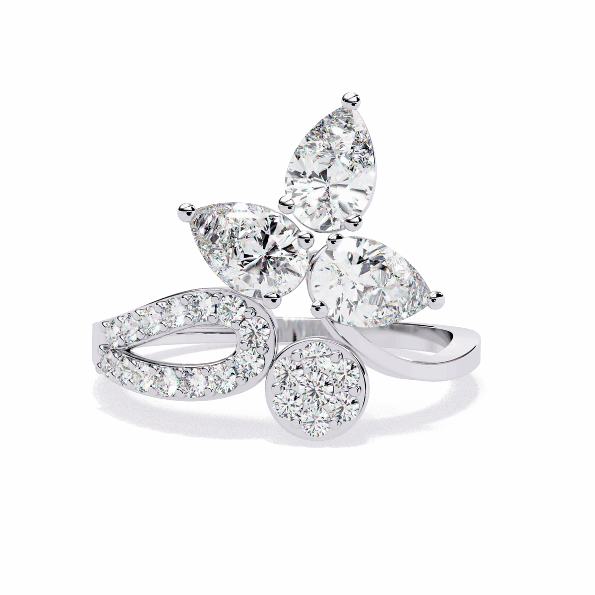 1.25 Carat Pear Day and Night Ring in Moissanite | House of Estara