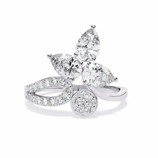 1.25 Carat Pear Day and Night Ring in Moissanite | House of Estara