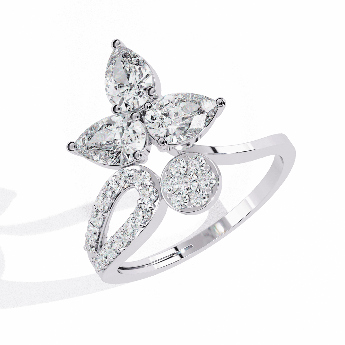 1.25 Carat Pear Day and Night Ring in Moissanite | House of Estara