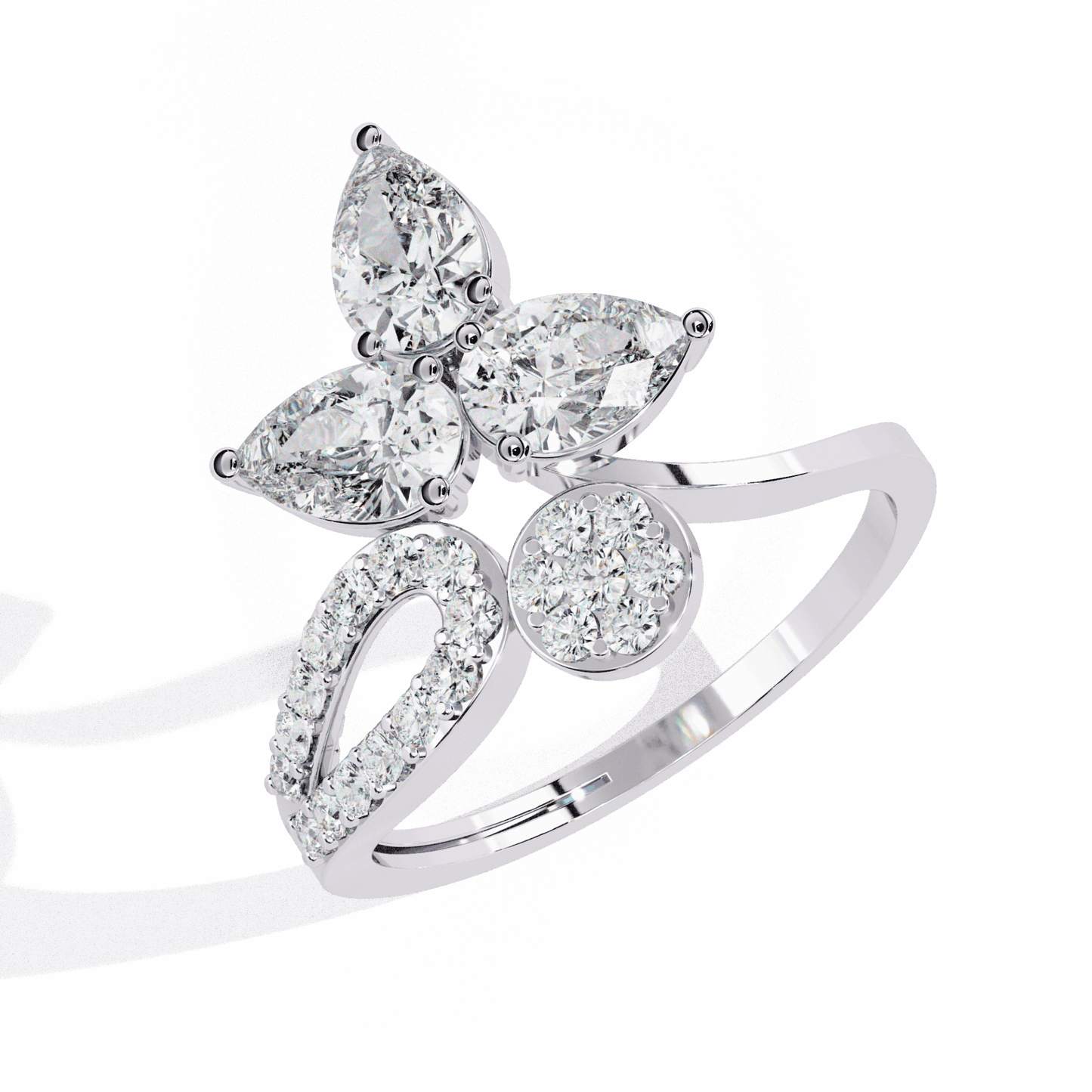 1.25 Carat Pear Day and Night Ring in Moissanite | House of Estara