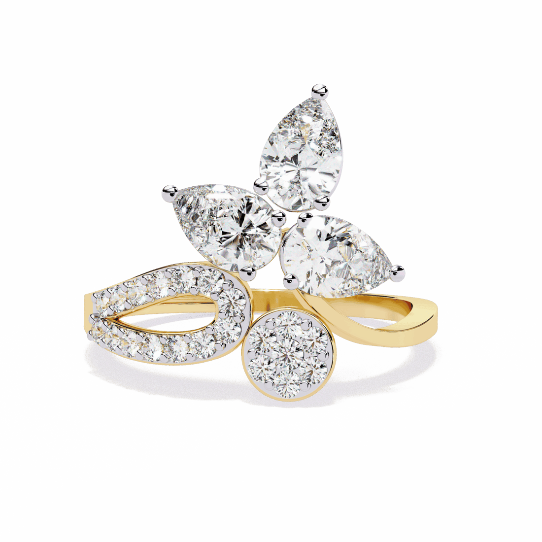 1.25 Carat Pear Day and Night Ring in Moissanite | House of Estara