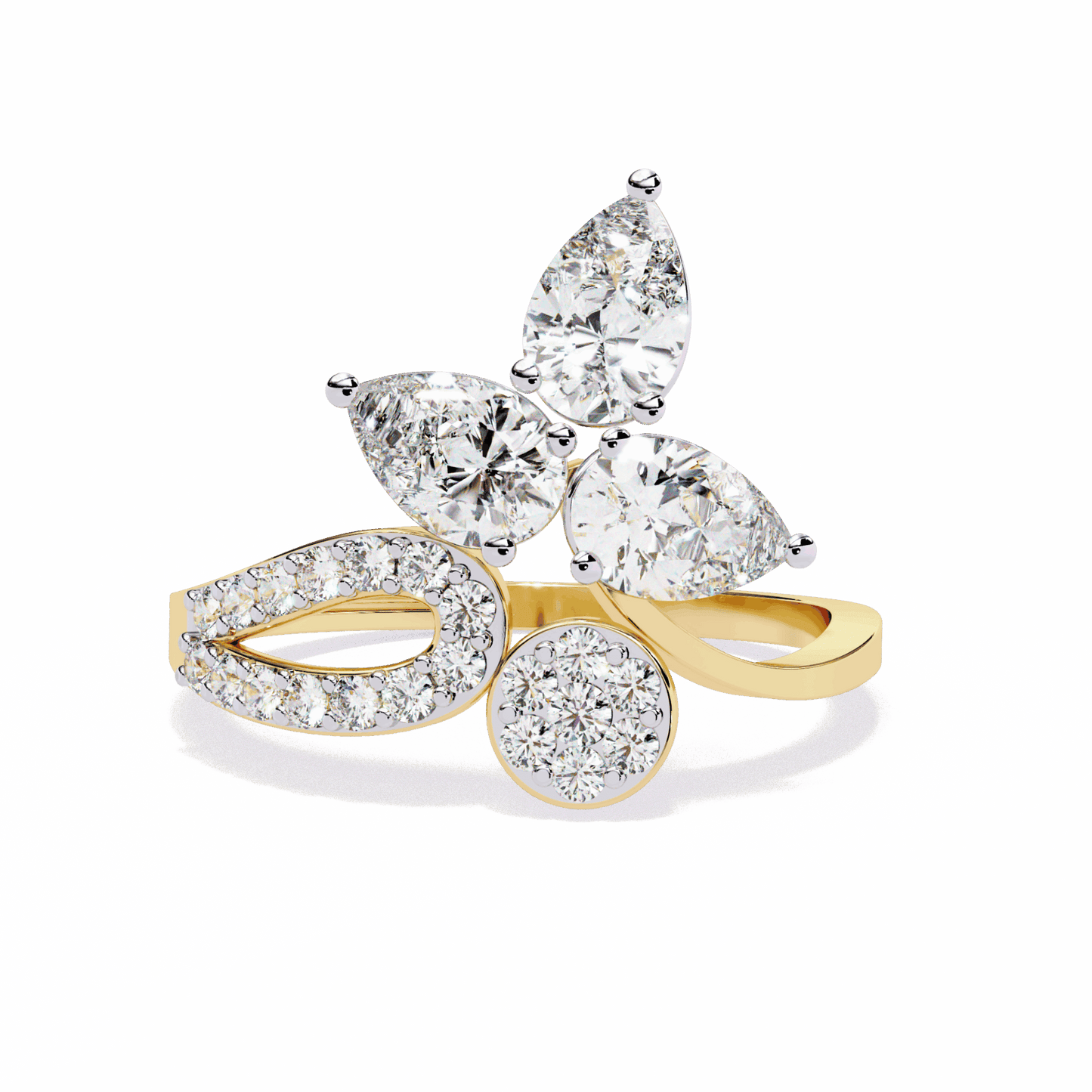 1.25 Carat Pear Day and Night Ring in Moissanite | House of Estara