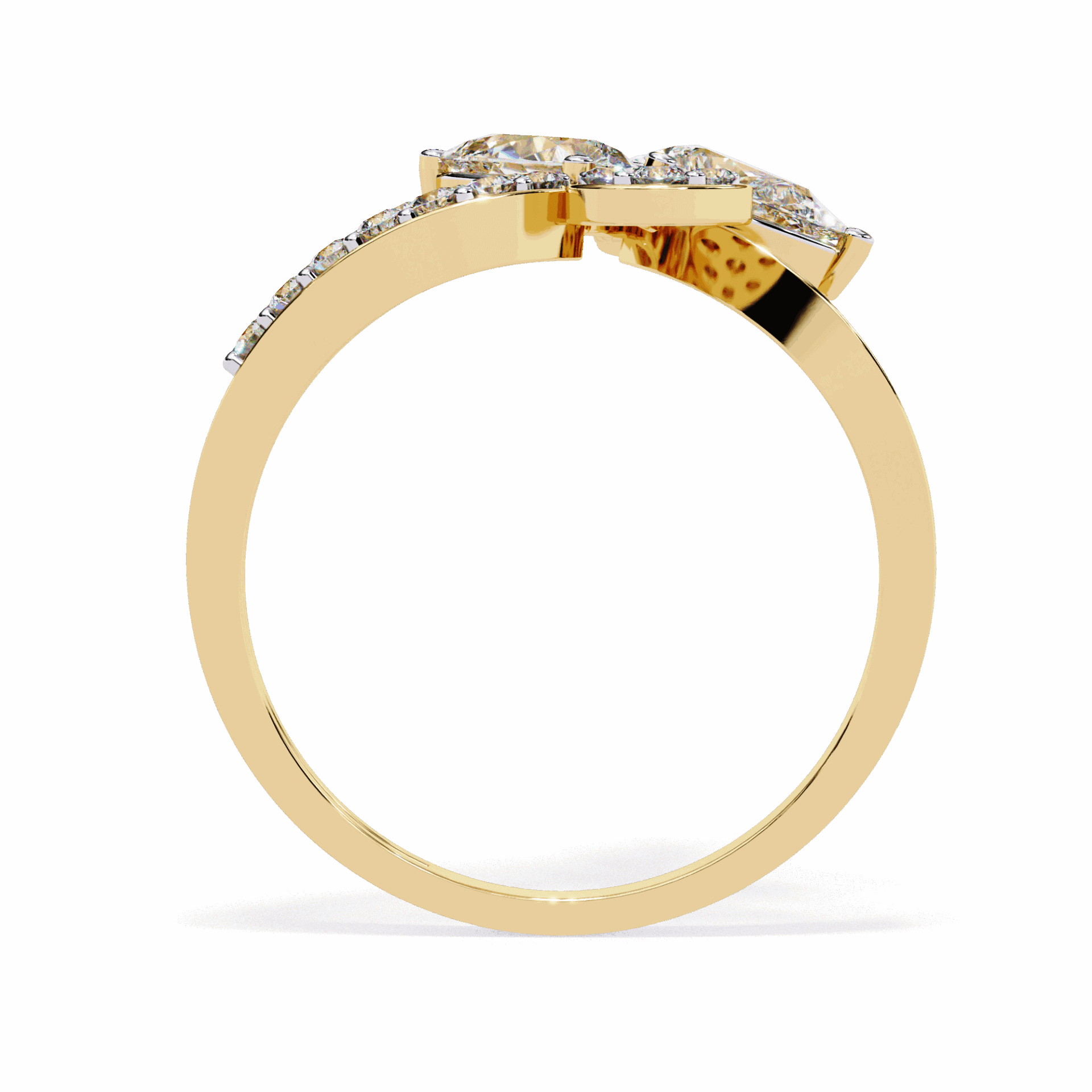 1.25 Carat Pear Day and Night Ring in Moissanite | House of Estara