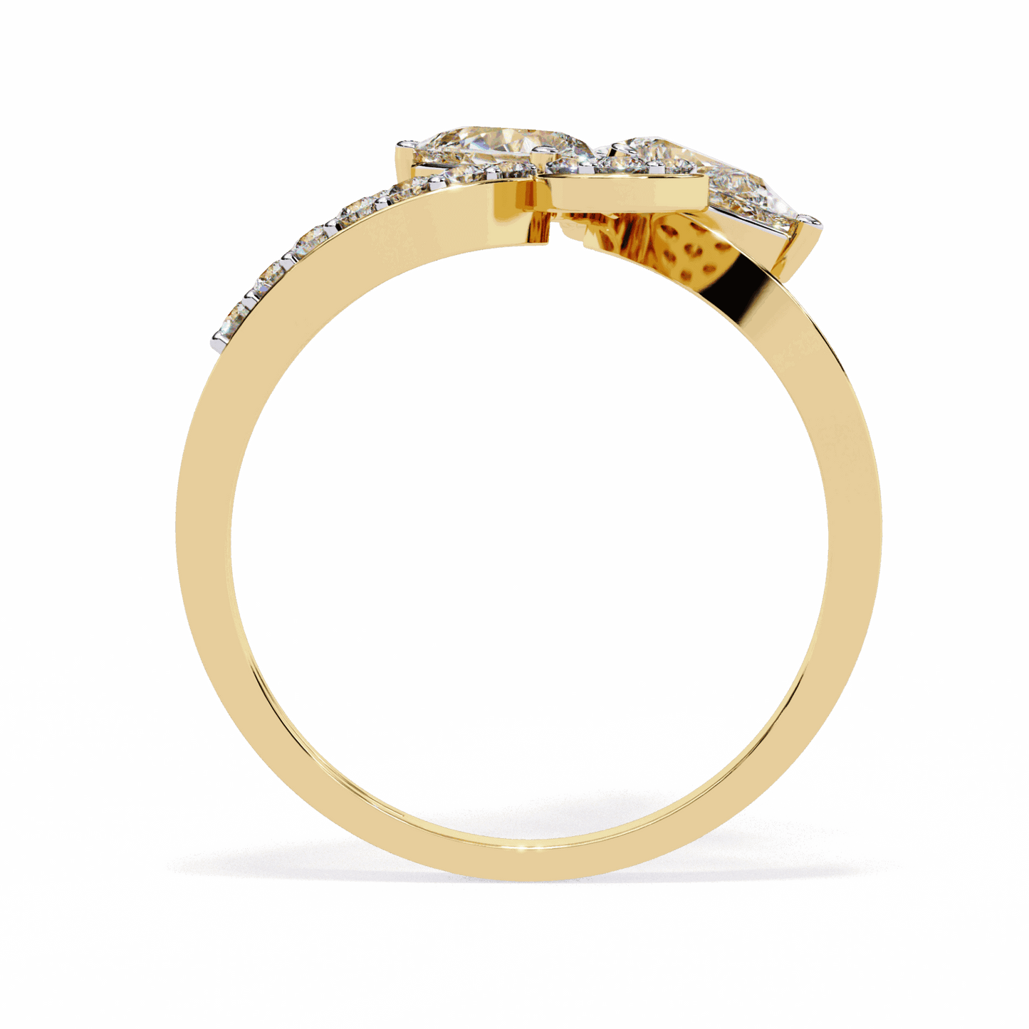 1.25 Carat Pear Day and Night Ring in Moissanite | House of Estara