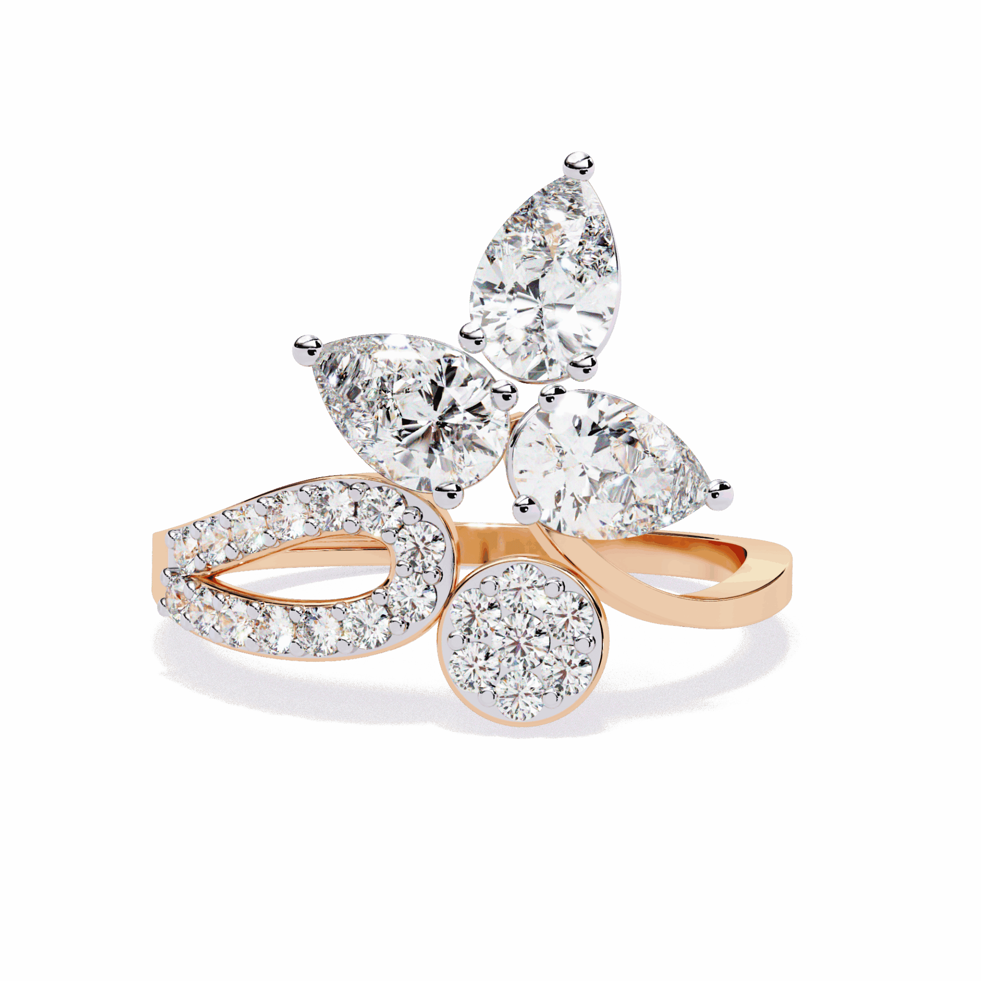 1.25 Carat Pear Day and Night Ring in Moissanite | House of Estara