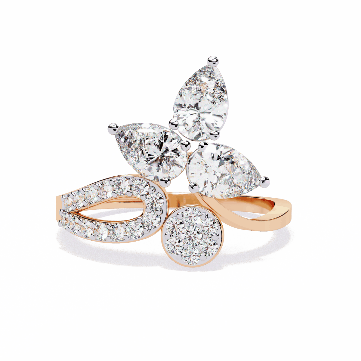 1.25 Carat Pear Day and Night Ring in Moissanite | House of Estara