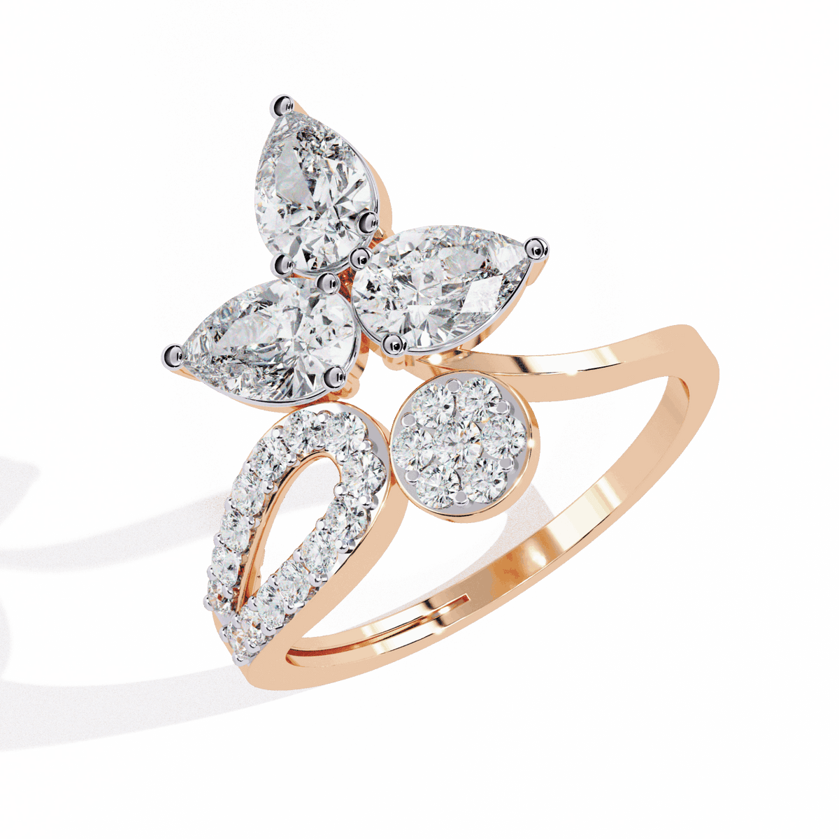 1.25 Carat Pear Day and Night Ring in Moissanite | House of Estara