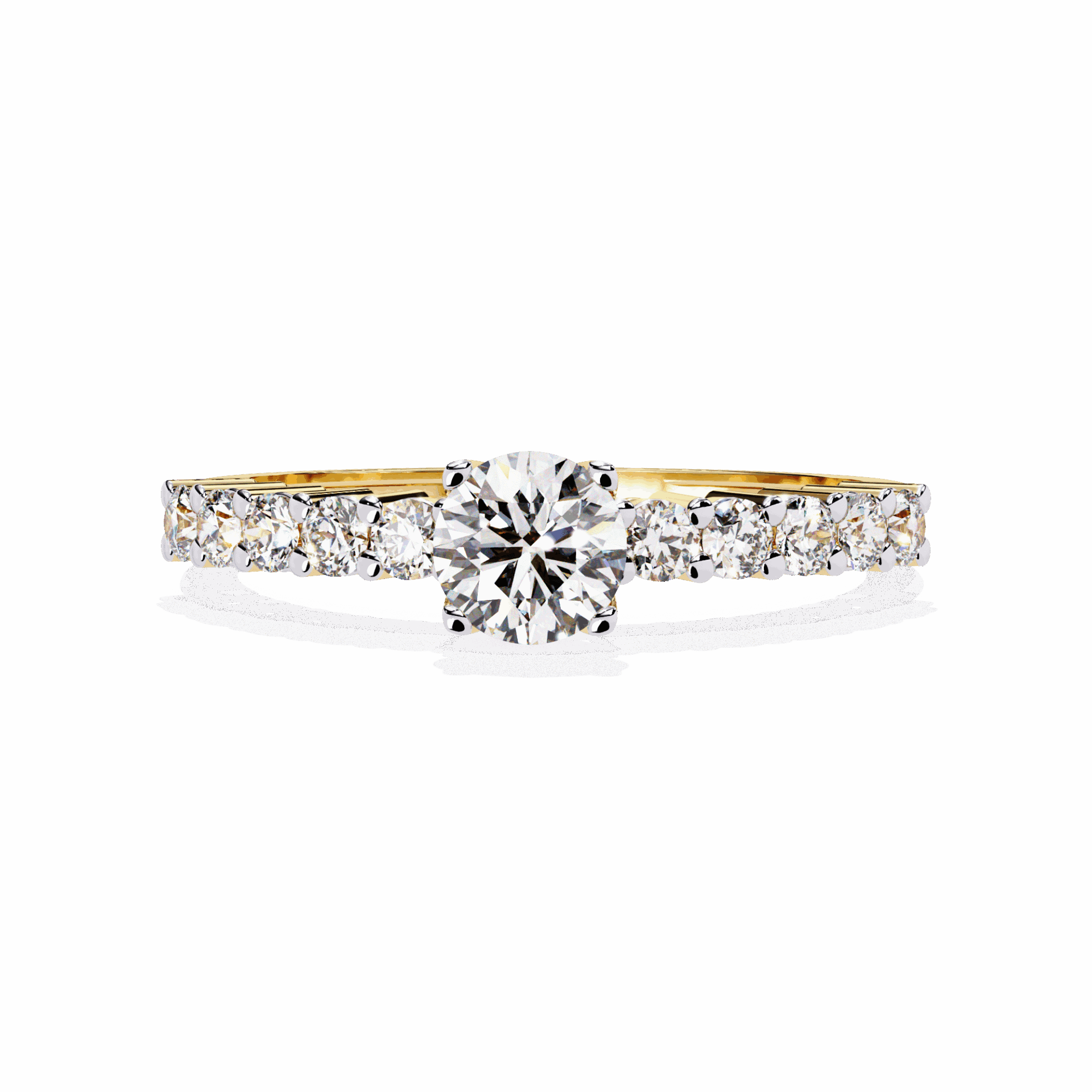 0.75 Carat Round Classic Solitaire Wedding Band in Moissanite | House of Estara
