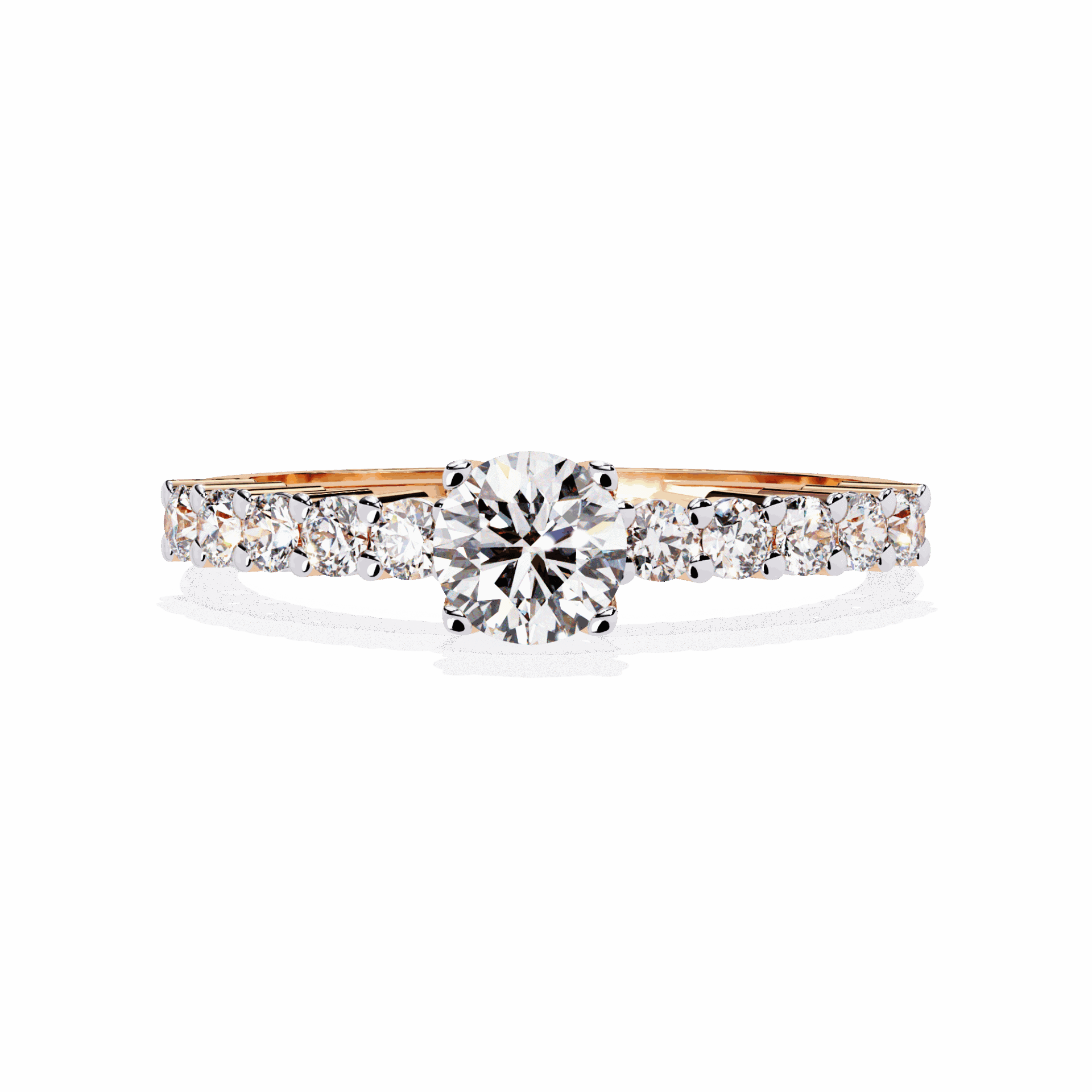 0.75 Carat Round Classic Solitaire Wedding Band in Moissanite | House of Estara