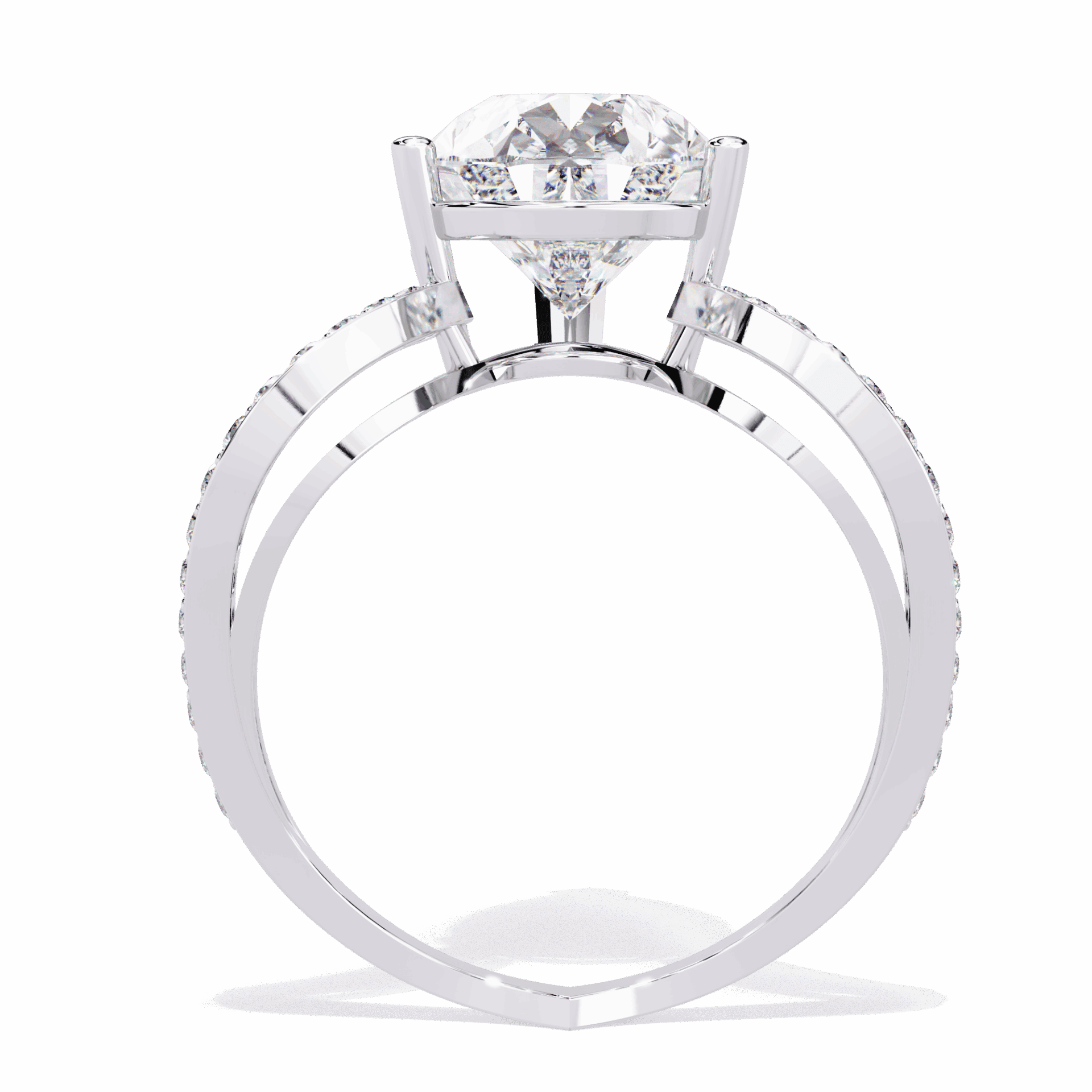 5 Carat Pear Signature Wear Ring in Moissanite | House of Estara