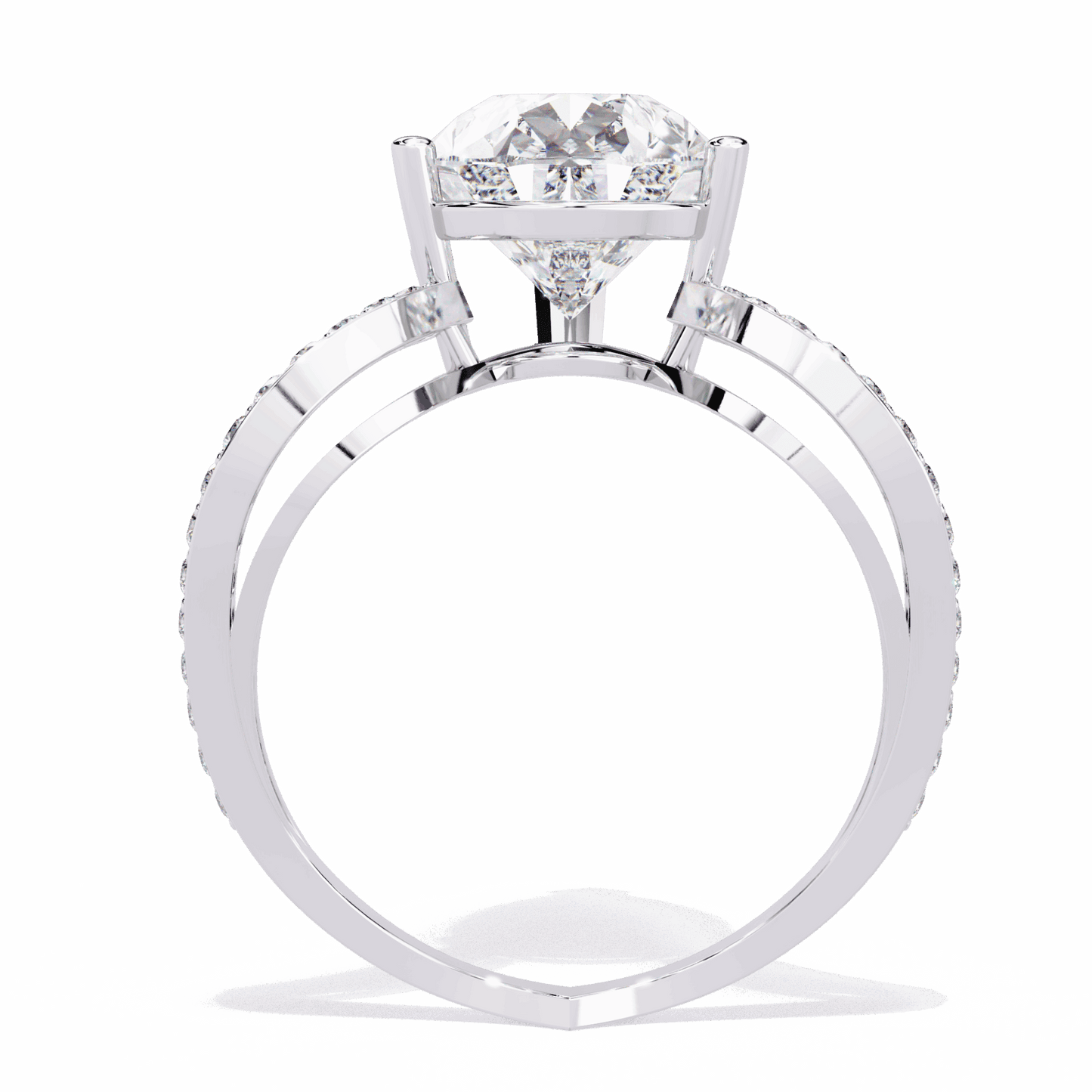 5 Carat Pear Signature Wear Ring in Moissanite | House of Estara