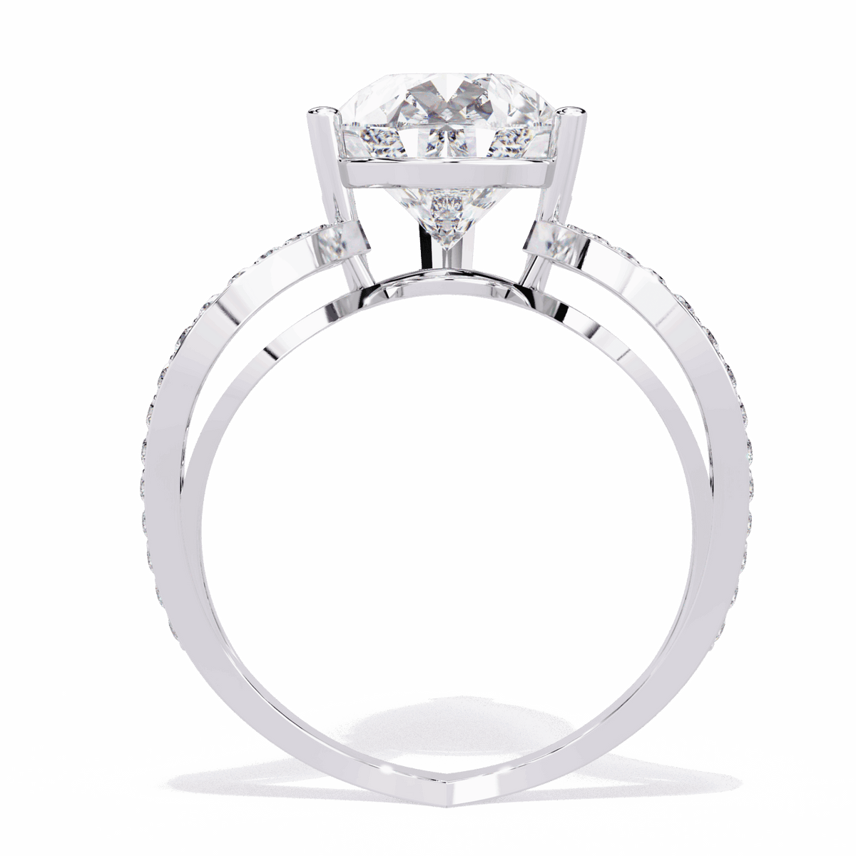 5 Carat Pear Signature Wear Ring in Moissanite | House of Estara