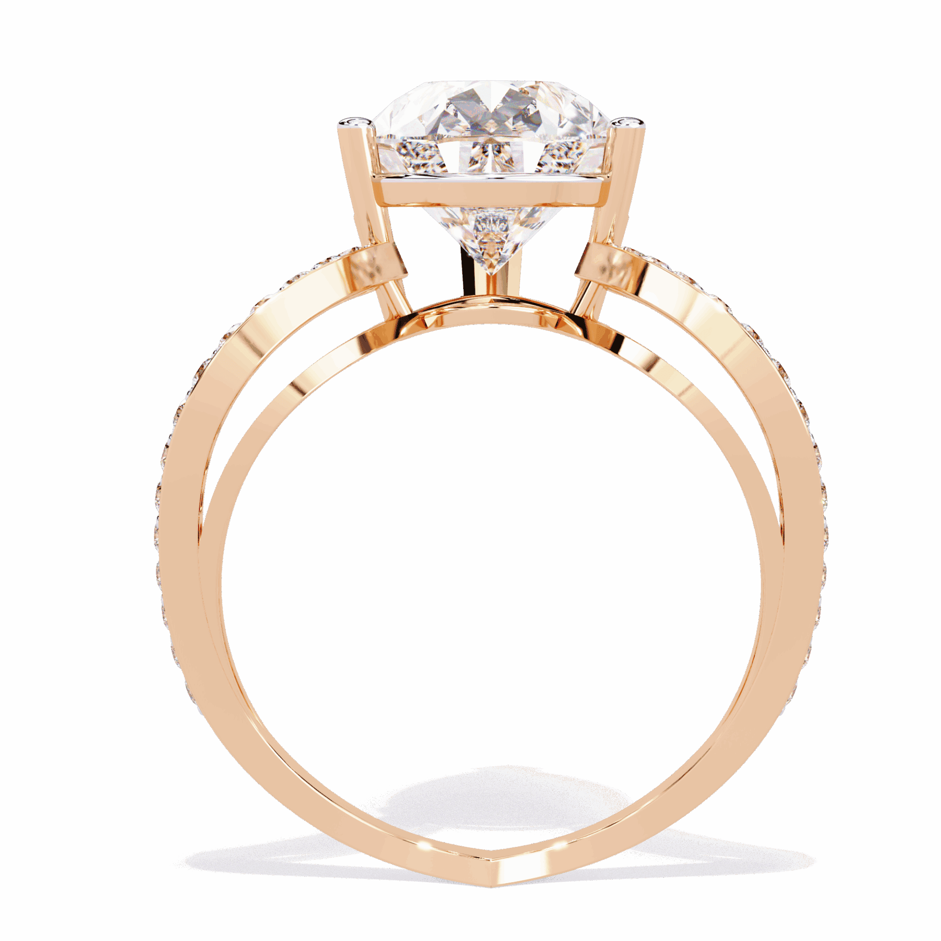 5 Carat Pear Signature Wear Ring in Moissanite | House of Estara