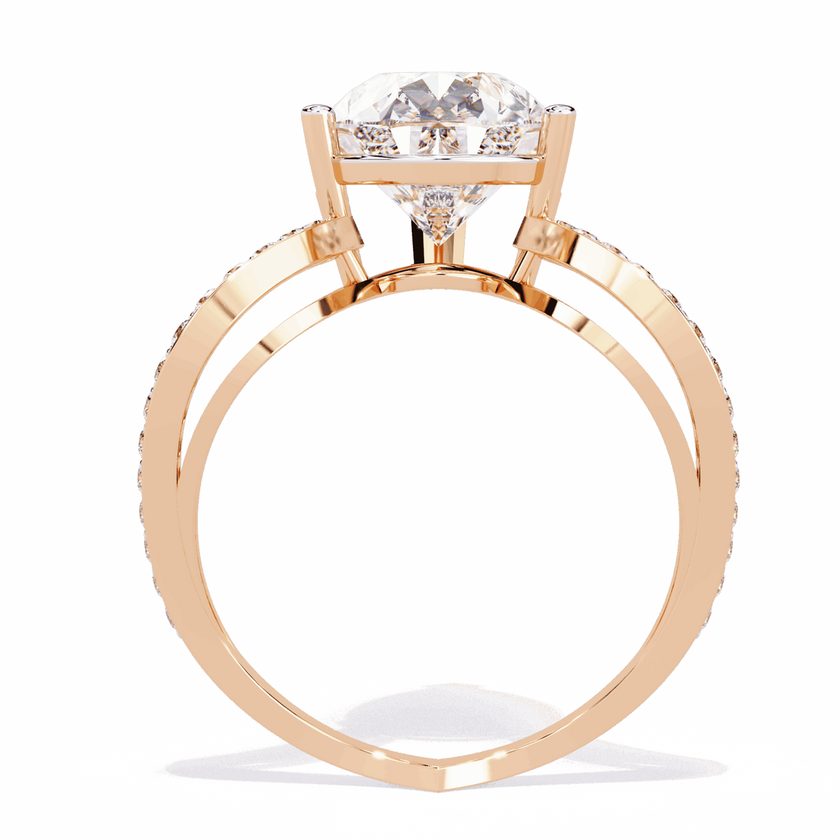 5 Carat Pear Signature Wear Ring in Moissanite | House of Estara