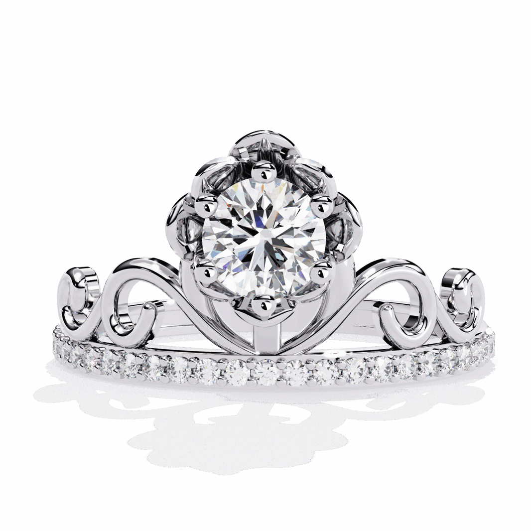 0.5 Carat Round Refined Everyday Look Ring in Moissanite | House of Estara