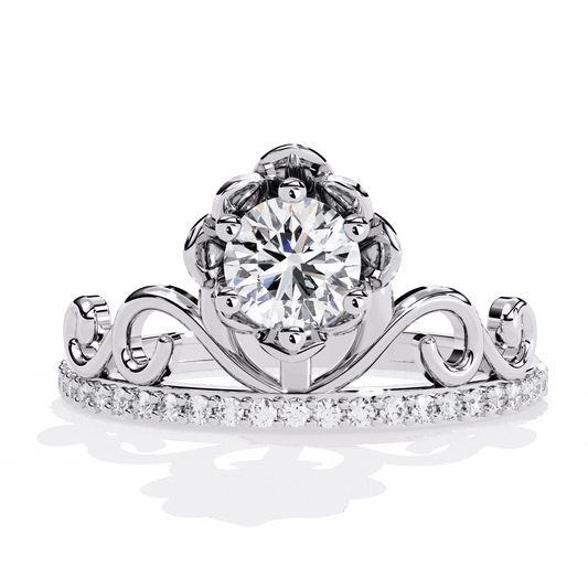 0.5 Carat Round Refined Everyday Look Ring in Moissanite | House of Estara