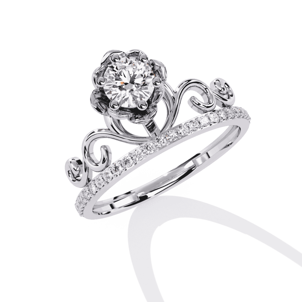 0.5 Carat Round Refined Everyday Look Ring in Moissanite | House of Estara