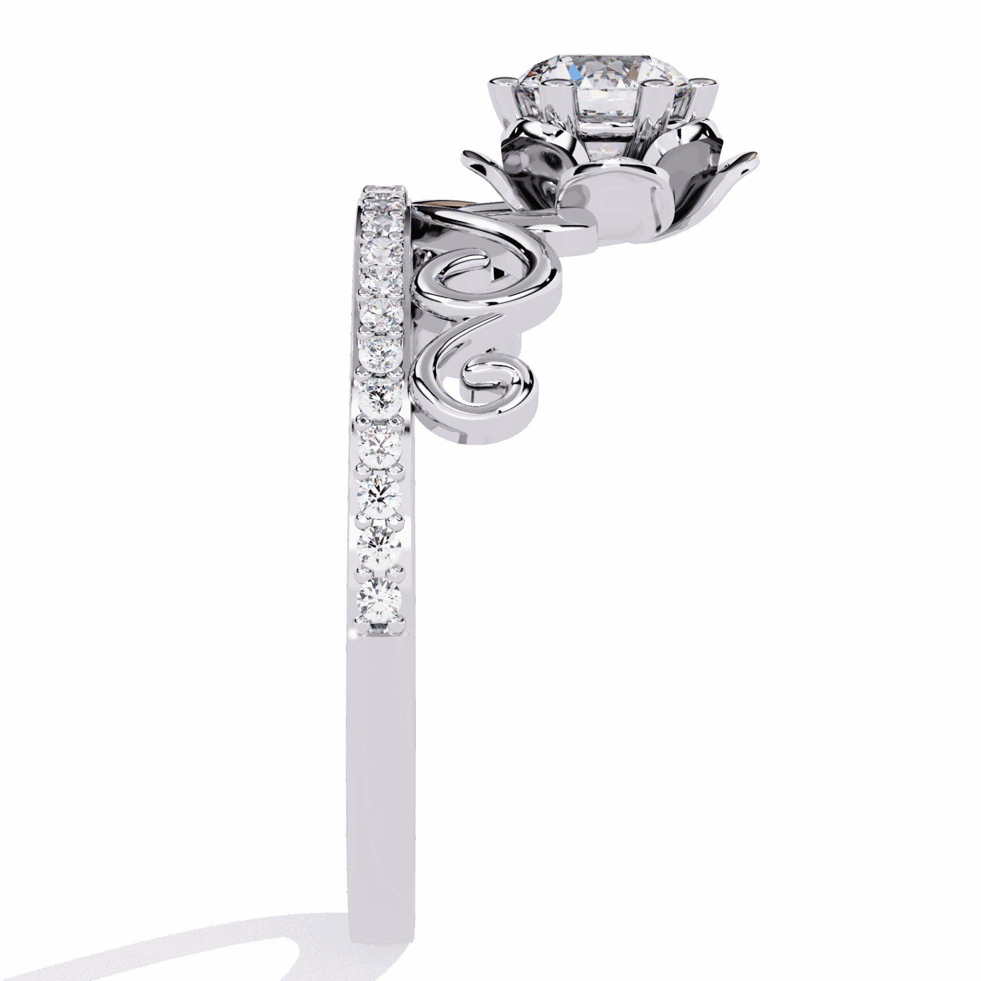 0.5 Carat Round Refined Everyday Look Ring in Moissanite | House of Estara