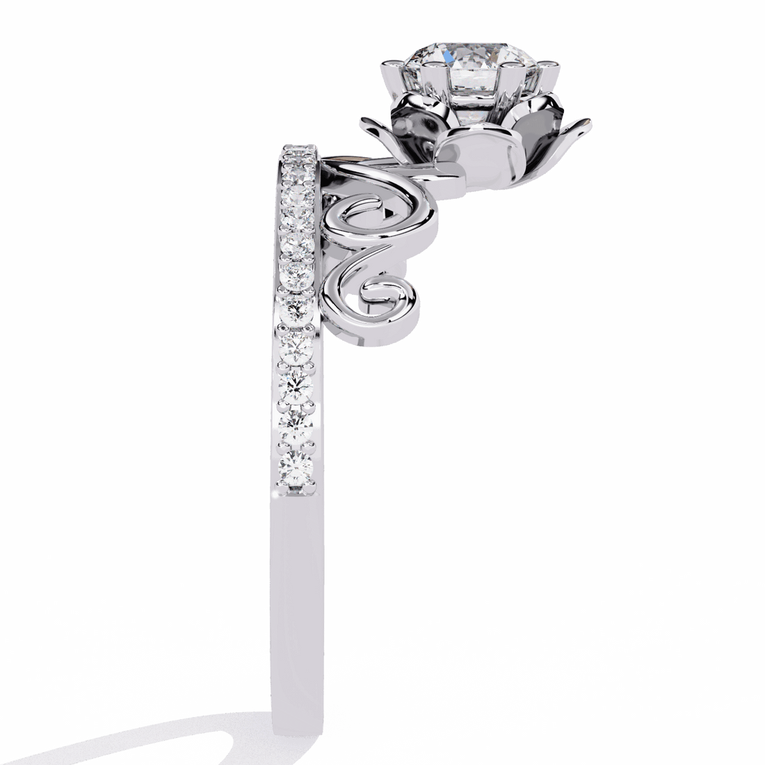 0.5 Carat Round Refined Everyday Look Ring in Moissanite | House of Estara