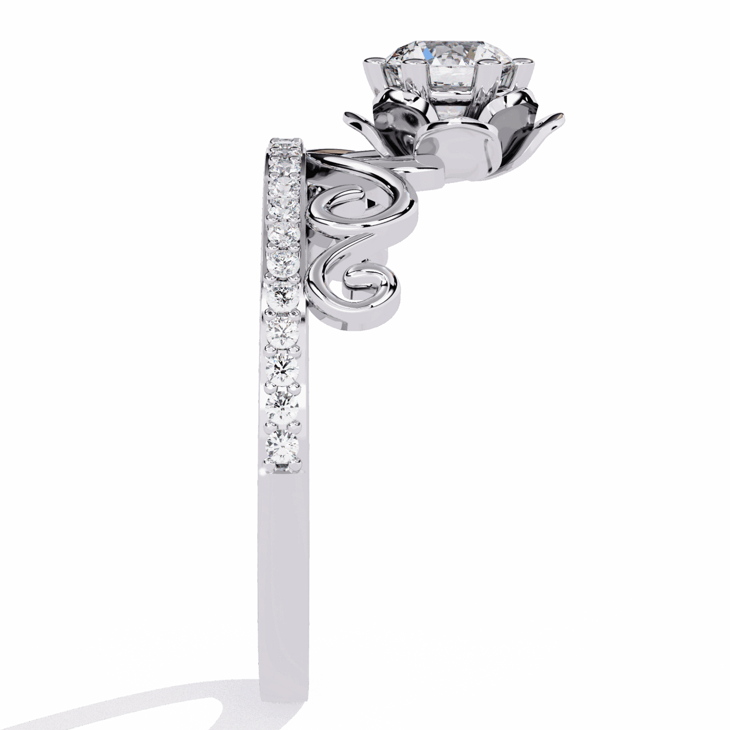 0.5 Carat Round Refined Everyday Look Ring in Moissanite | House of Estara
