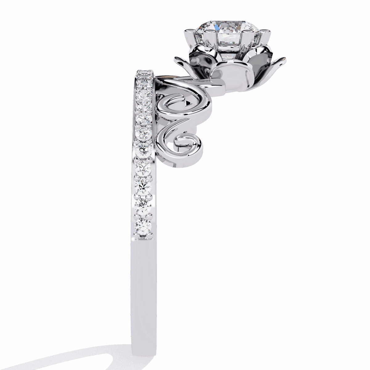 0.5 Carat Round Refined Everyday Look Ring in Moissanite | House of Estara