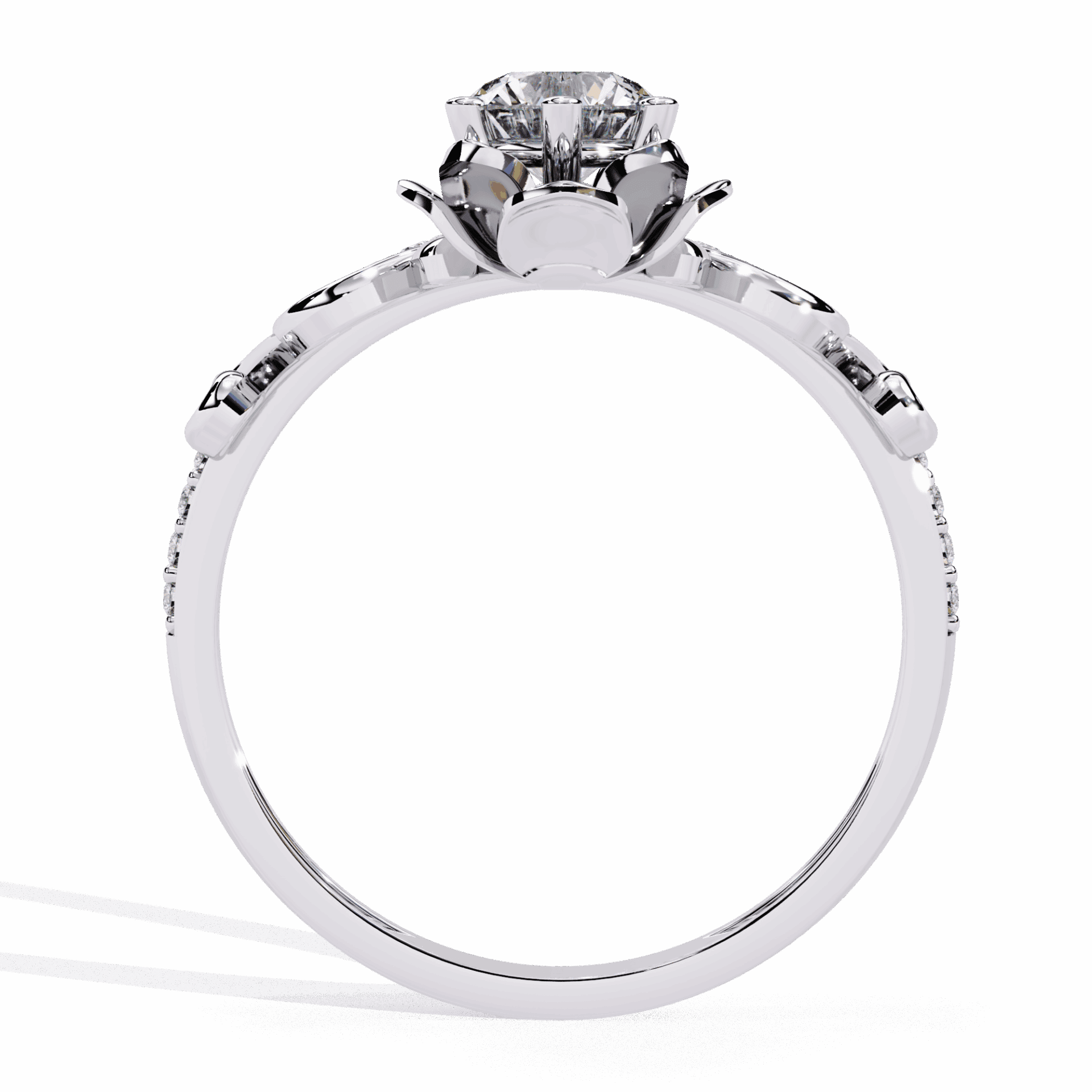 0.5 Carat Round Refined Everyday Look Ring in Moissanite | House of Estara