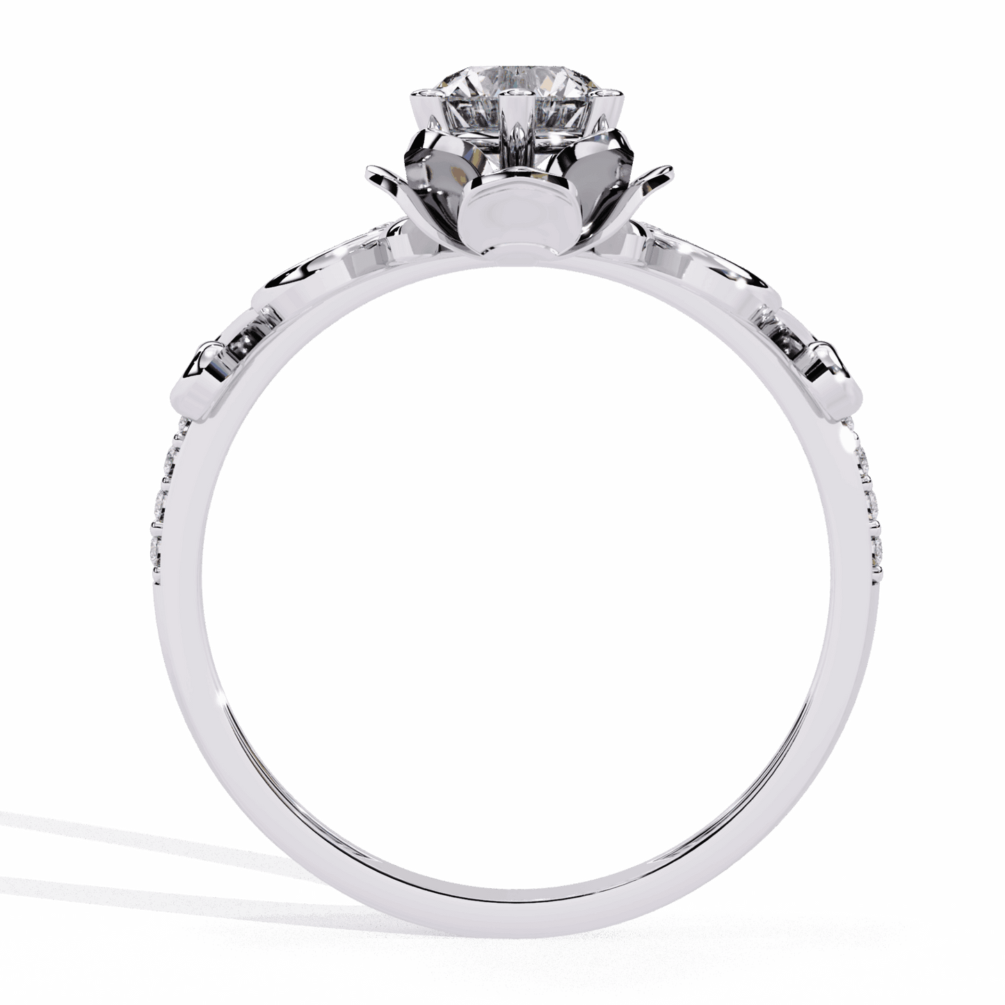 0.5 Carat Round Refined Everyday Look Ring in Moissanite | House of Estara