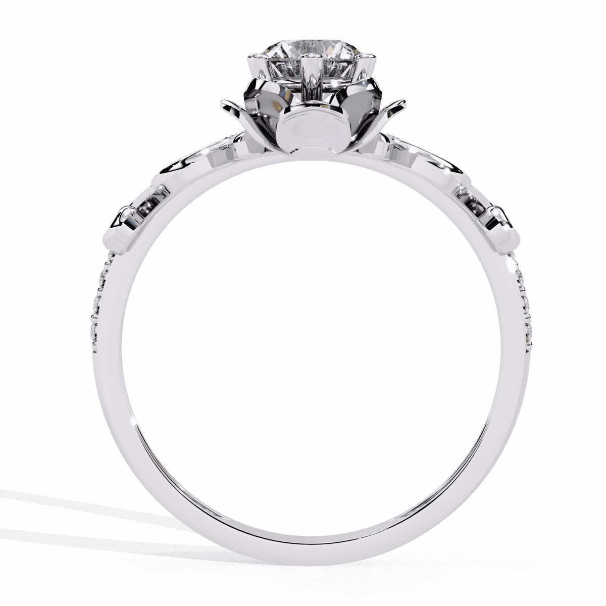 0.5 Carat Round Refined Everyday Look Ring in Moissanite | House of Estara