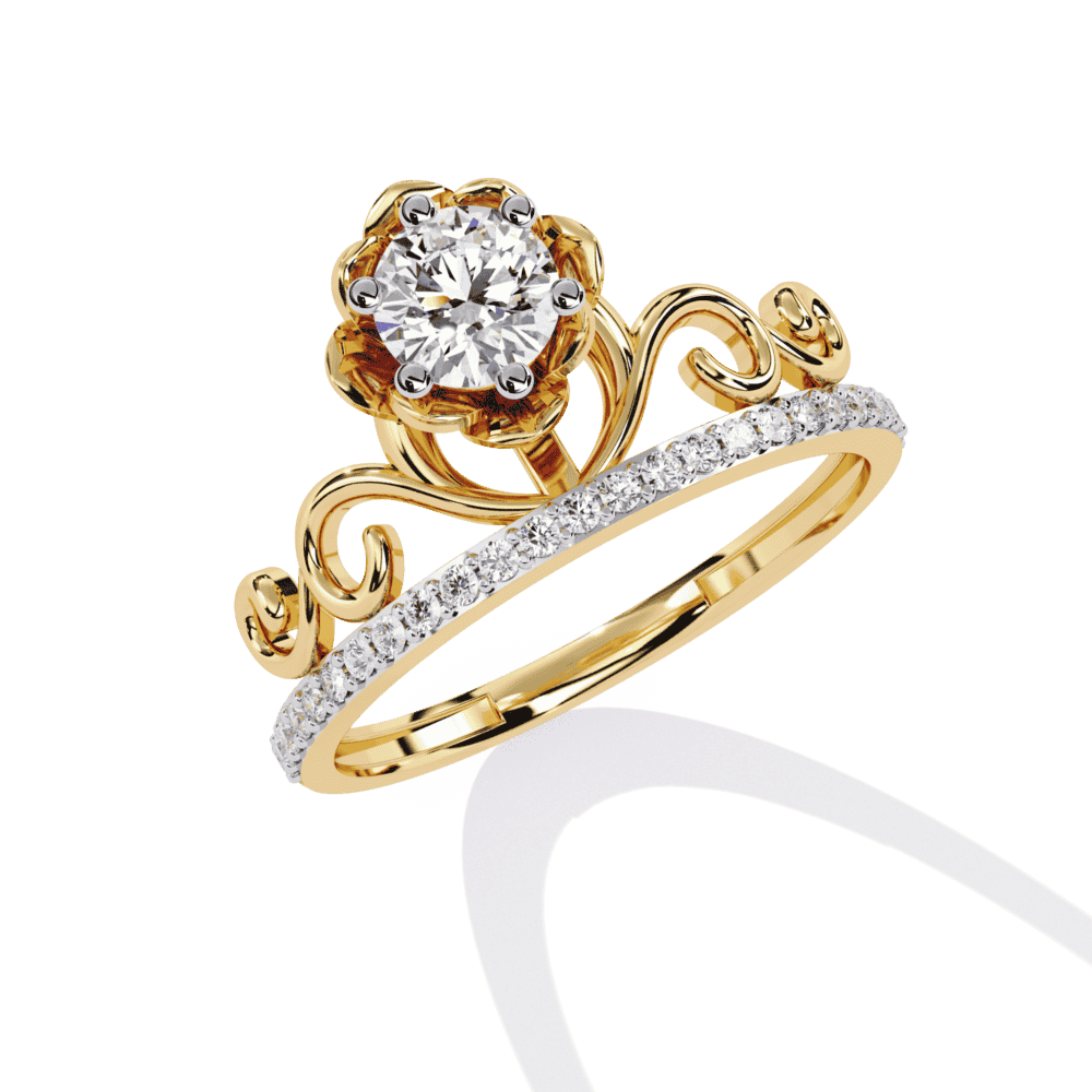 0.5 Carat Round Refined Everyday Look Ring in Moissanite | House of Estara