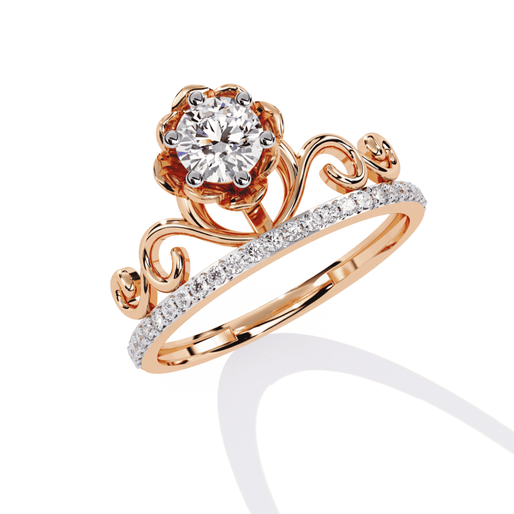 0.5 Carat Round Refined Everyday Look Ring in Moissanite | House of Estara