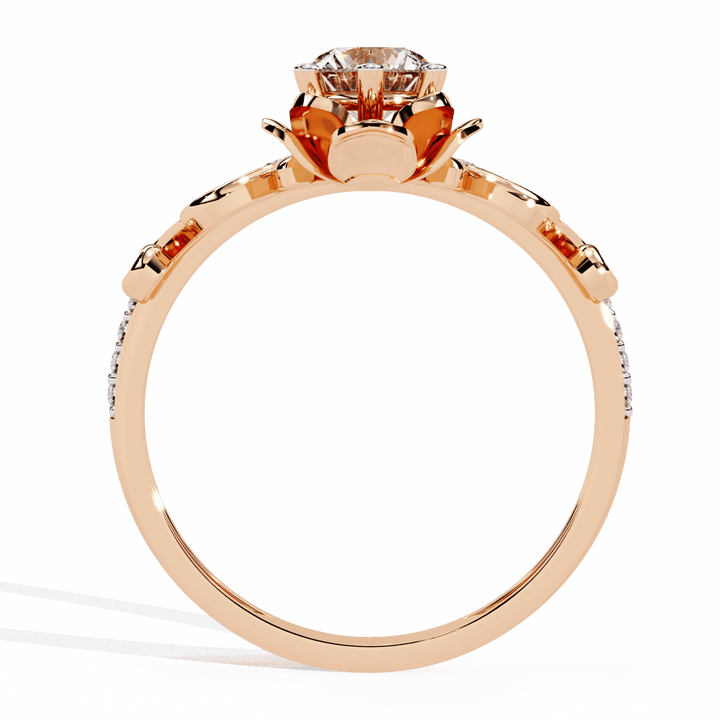 0.5 Carat Round Refined Everyday Look Ring in Moissanite | House of Estara