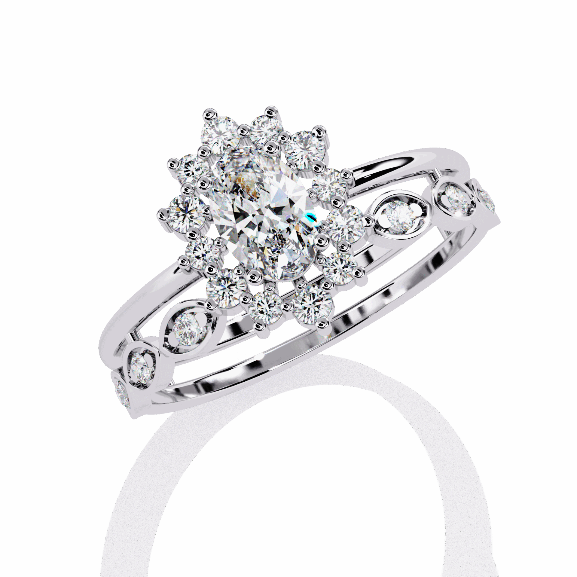 0.5 Carat Oval Refined Everyday Look Ring in Moissanite | House of Estara