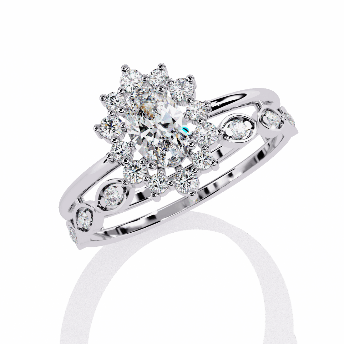 0.5 Carat Oval Refined Everyday Look Ring in Moissanite | House of Estara