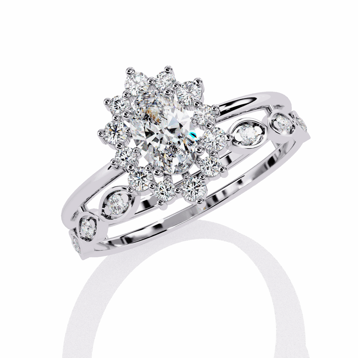 0.5 Carat Oval Refined Everyday Look Ring in Moissanite | House of Estara
