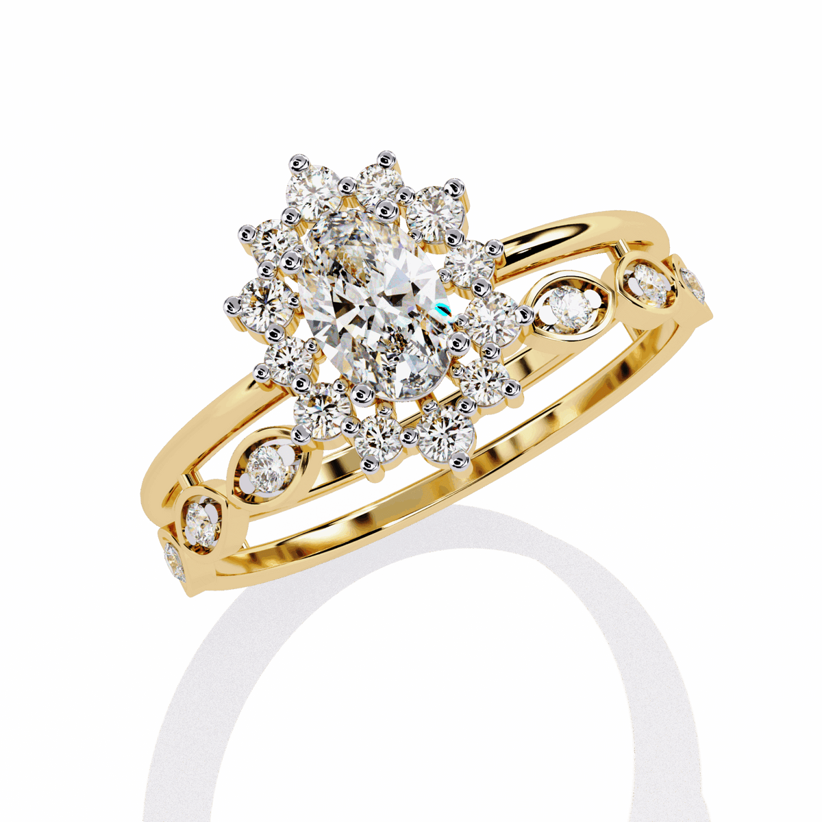 0.5 Carat Oval Refined Everyday Look Ring in Moissanite | House of Estara
