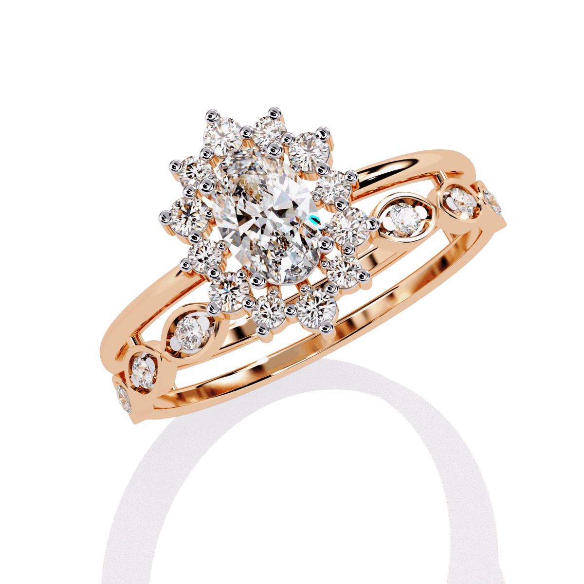 0.5 Carat Oval Refined Everyday Look Ring in Moissanite | House of Estara