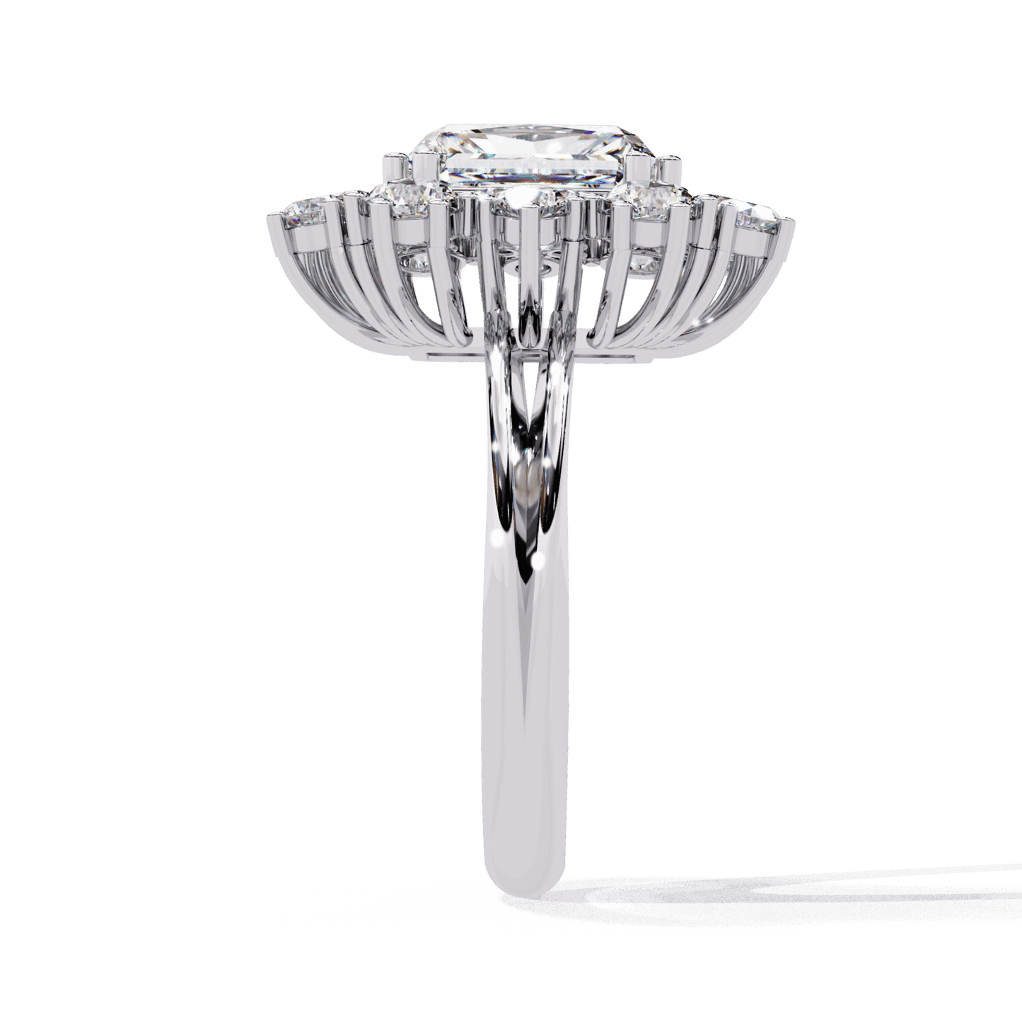 4.5 Carat Radiant Red Carpet Cocktail Ring in Moissanite | House of Estara