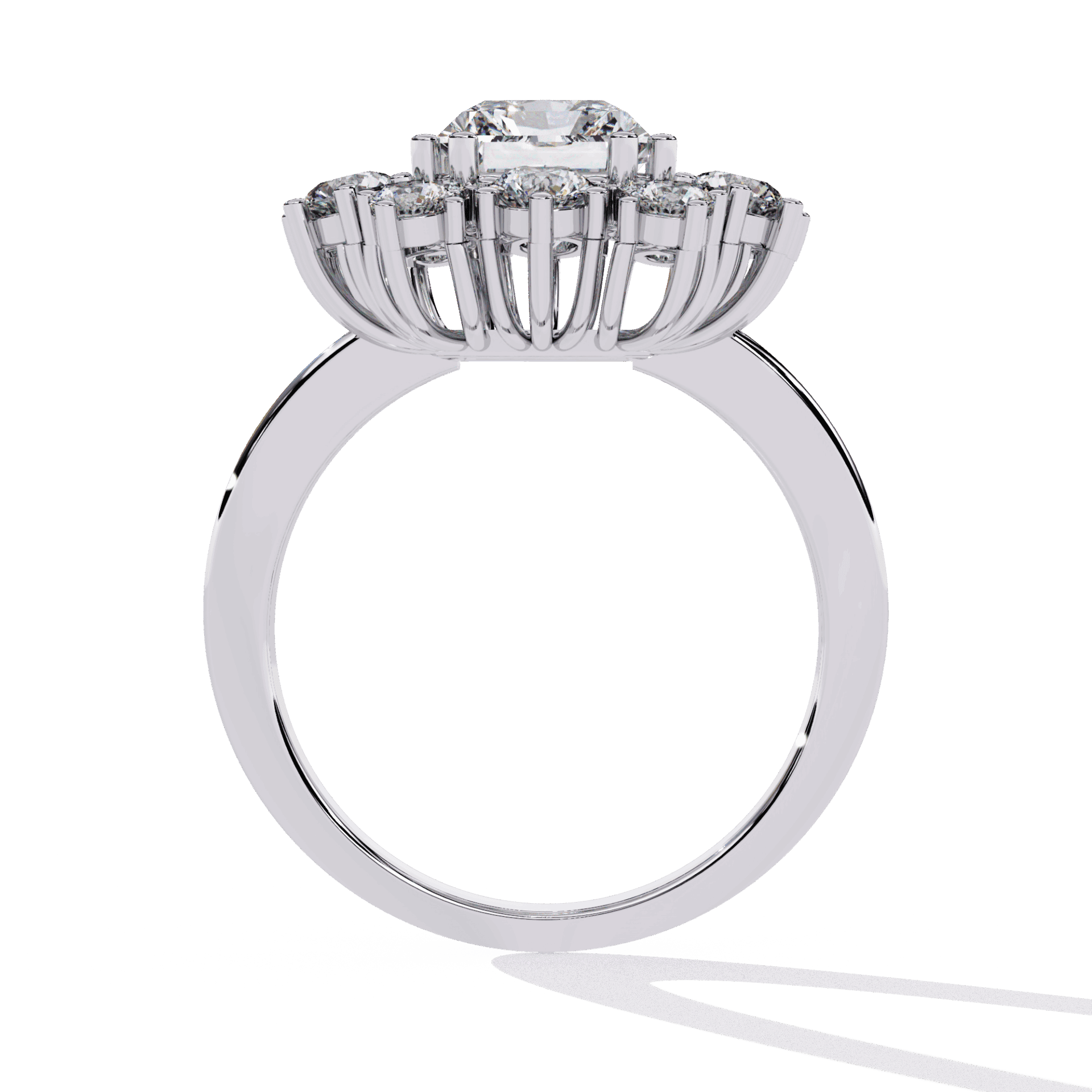 4.5 Carat Radiant Red Carpet Cocktail Ring in Moissanite | House of Estara