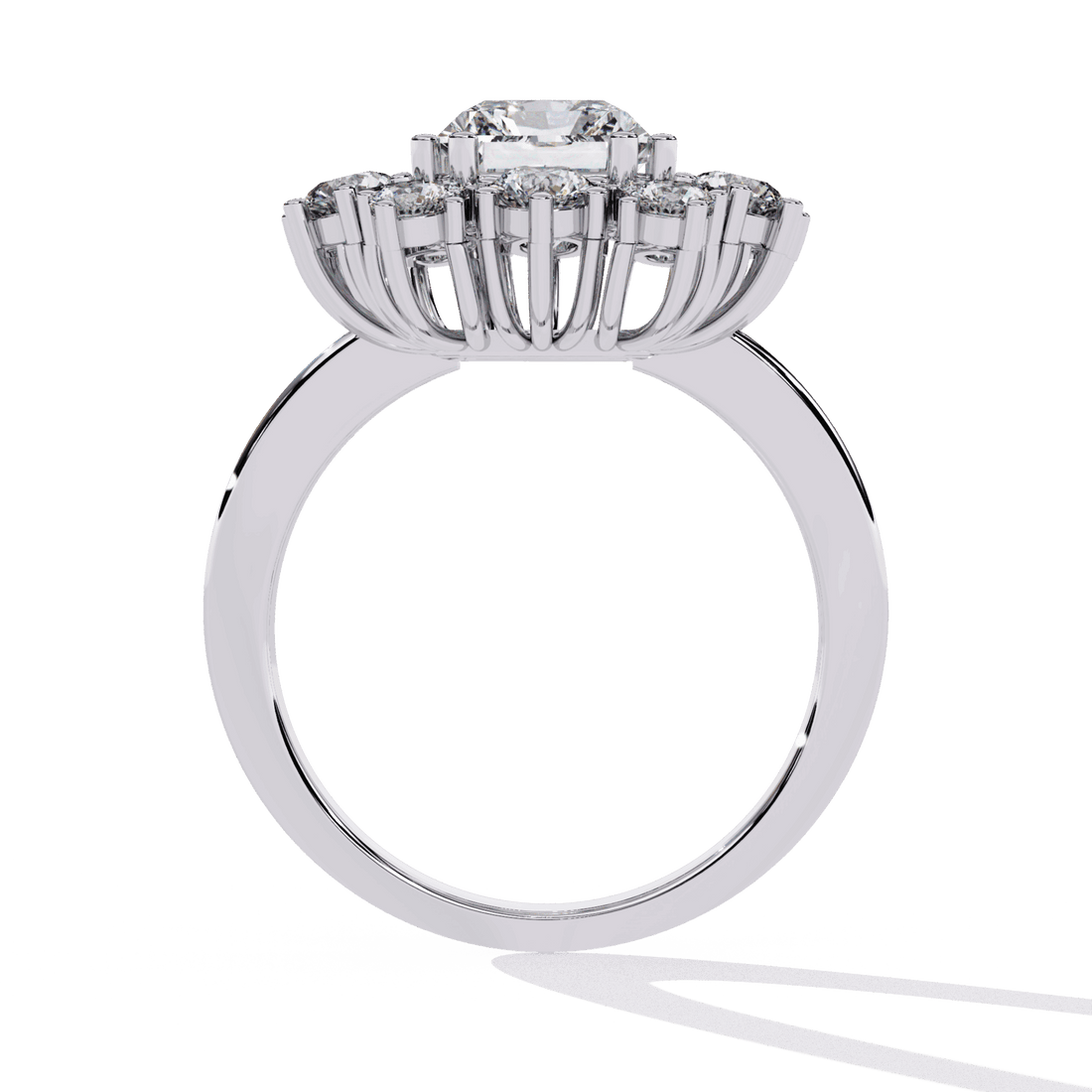 4.5 Carat Radiant Red Carpet Cocktail Ring in Moissanite | House of Estara