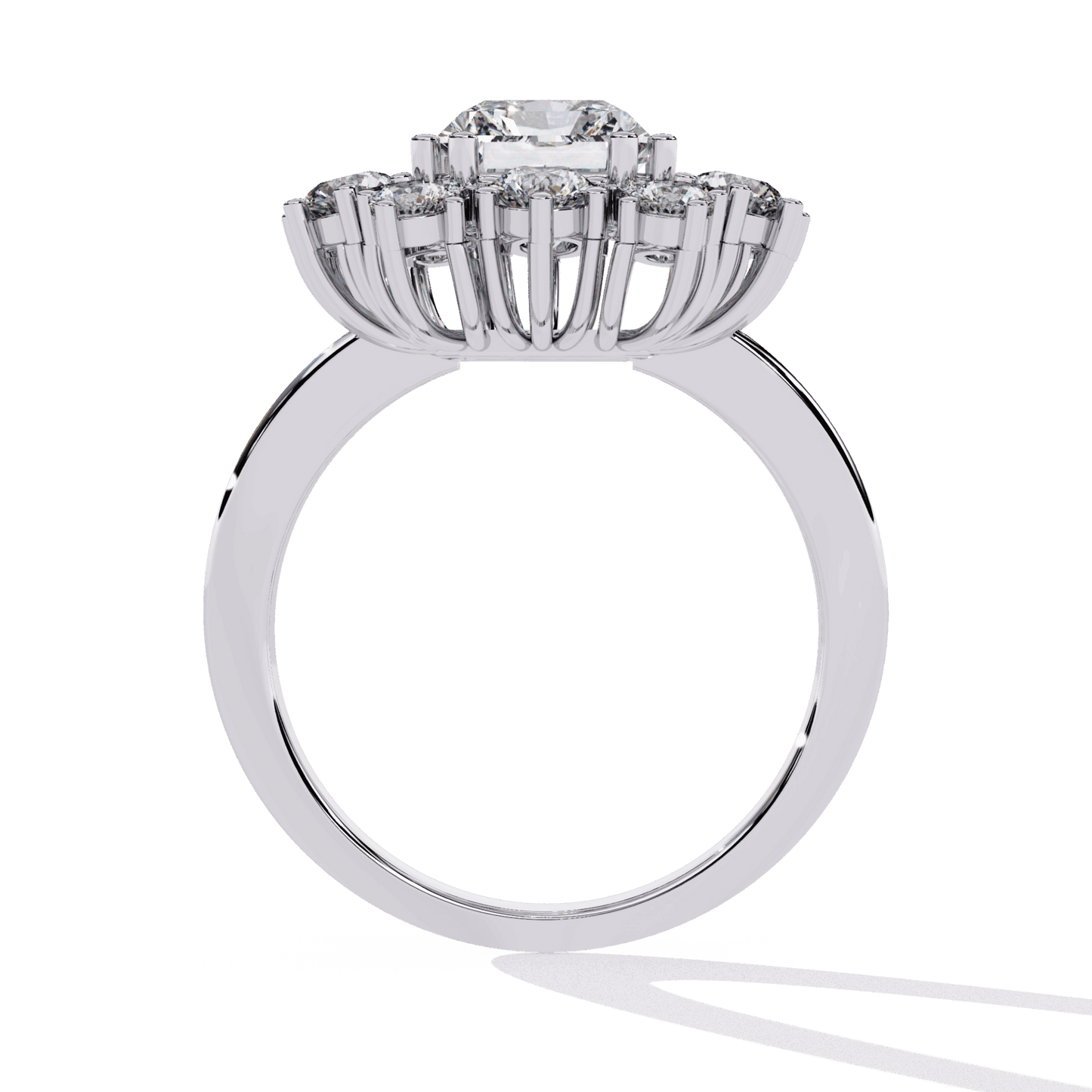 4.5 Carat Radiant Red Carpet Cocktail Ring in Moissanite | House of Estara