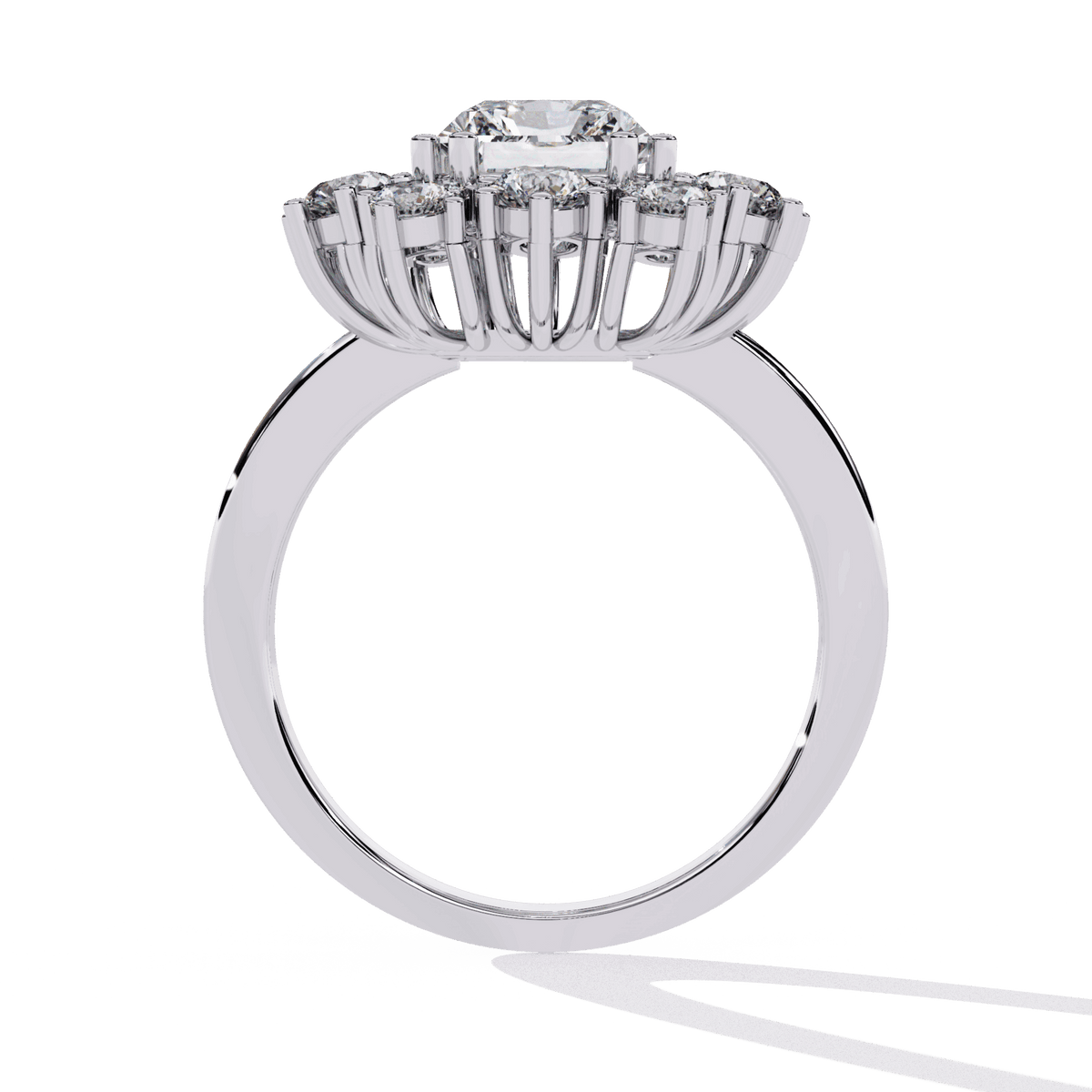 4.5 Carat Radiant Red Carpet Cocktail Ring in Moissanite | House of Estara