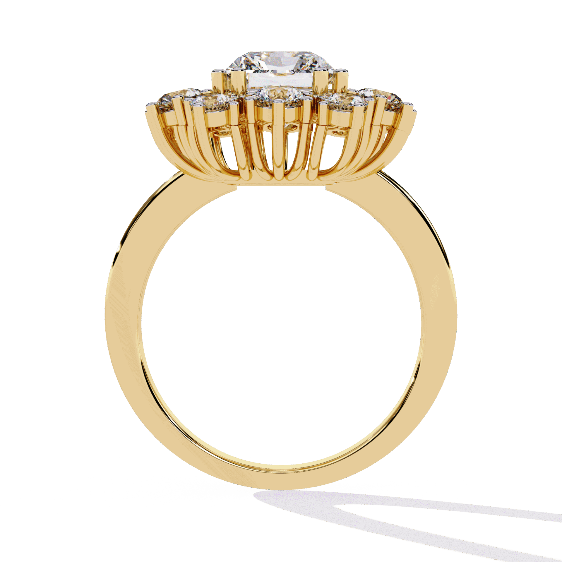 4.5 Carat Radiant Red Carpet Cocktail Ring in Moissanite | House of Estara