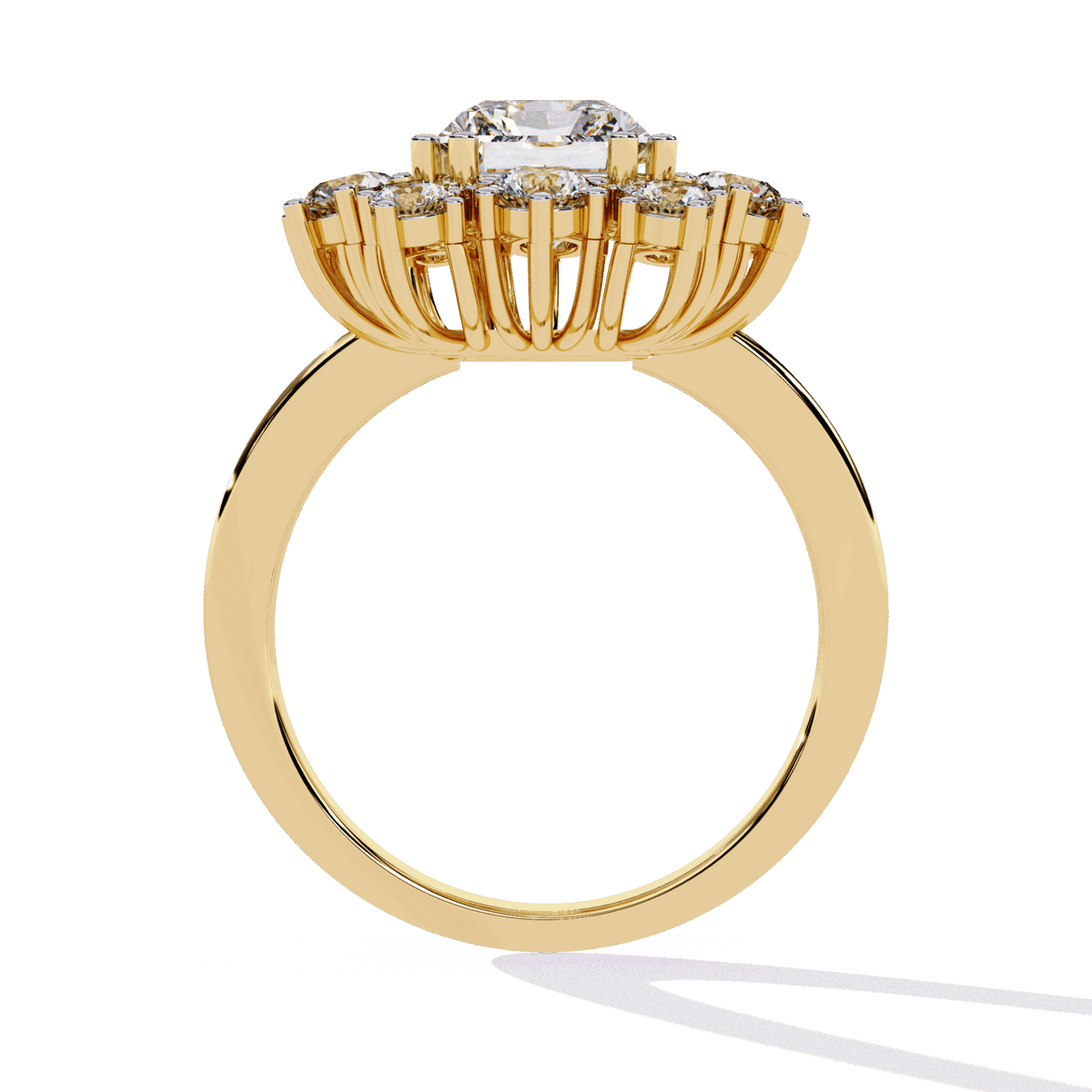 4.5 Carat Radiant Red Carpet Cocktail Ring in Moissanite | House of Estara