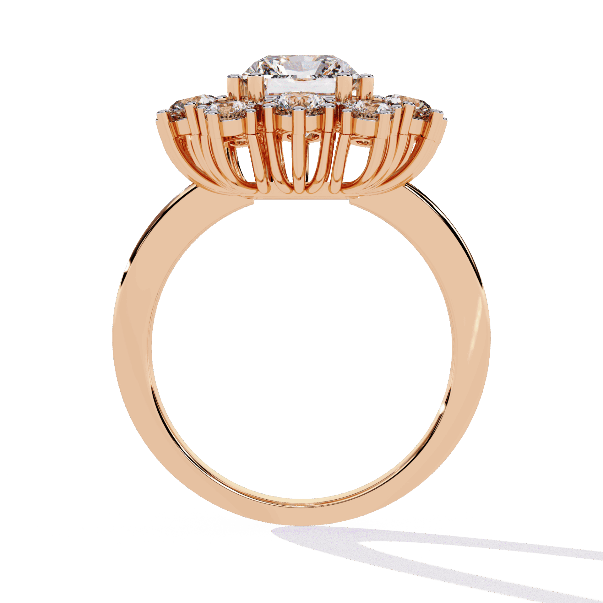 4.5 Carat Radiant Red Carpet Cocktail Ring in Moissanite | House of Estara
